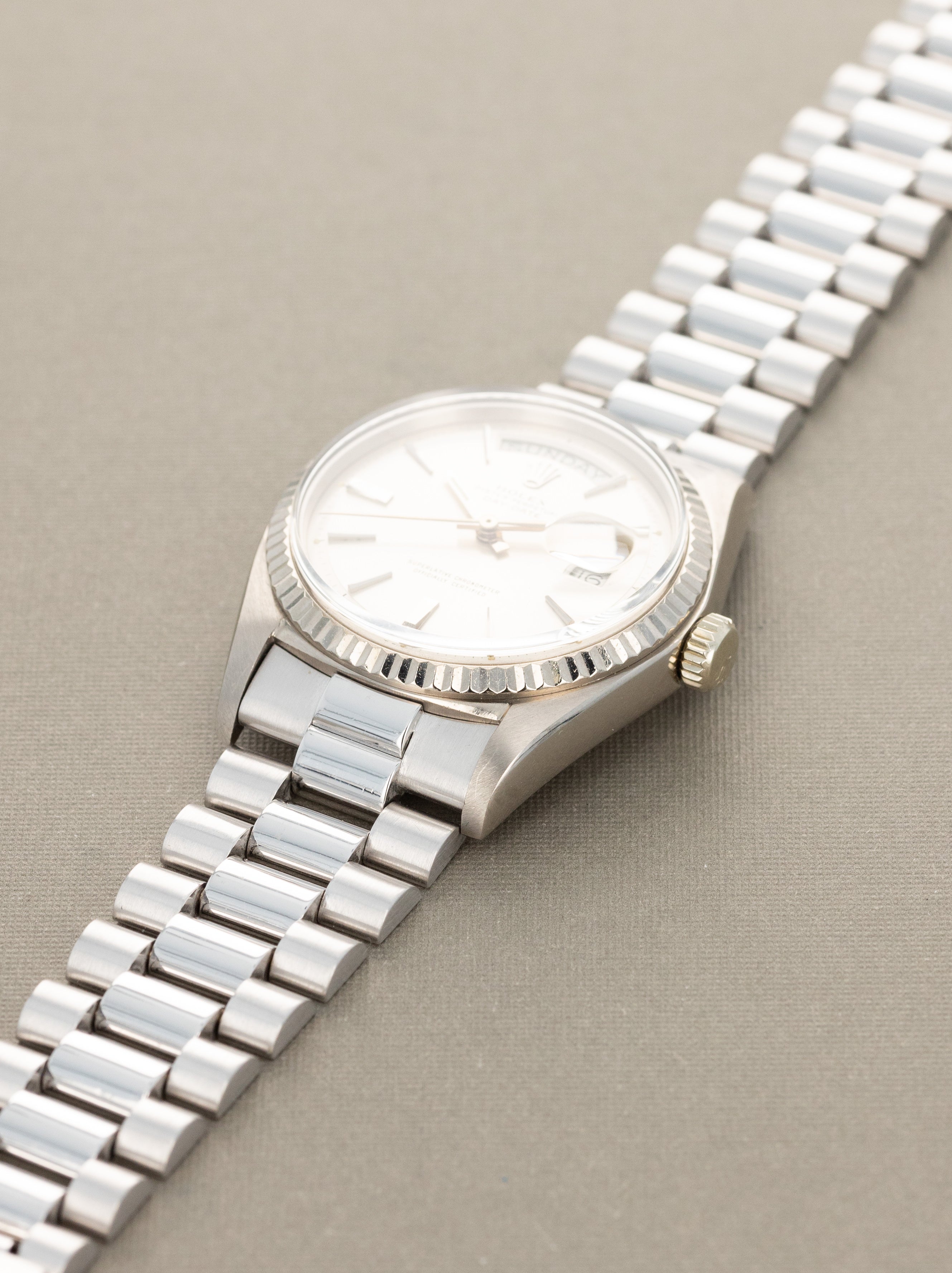 Rolex Day-Date Ref. 1803/9 - Sunburst Silver 'Doorstop' Dial w/ 'Big Logo' Bracelet
