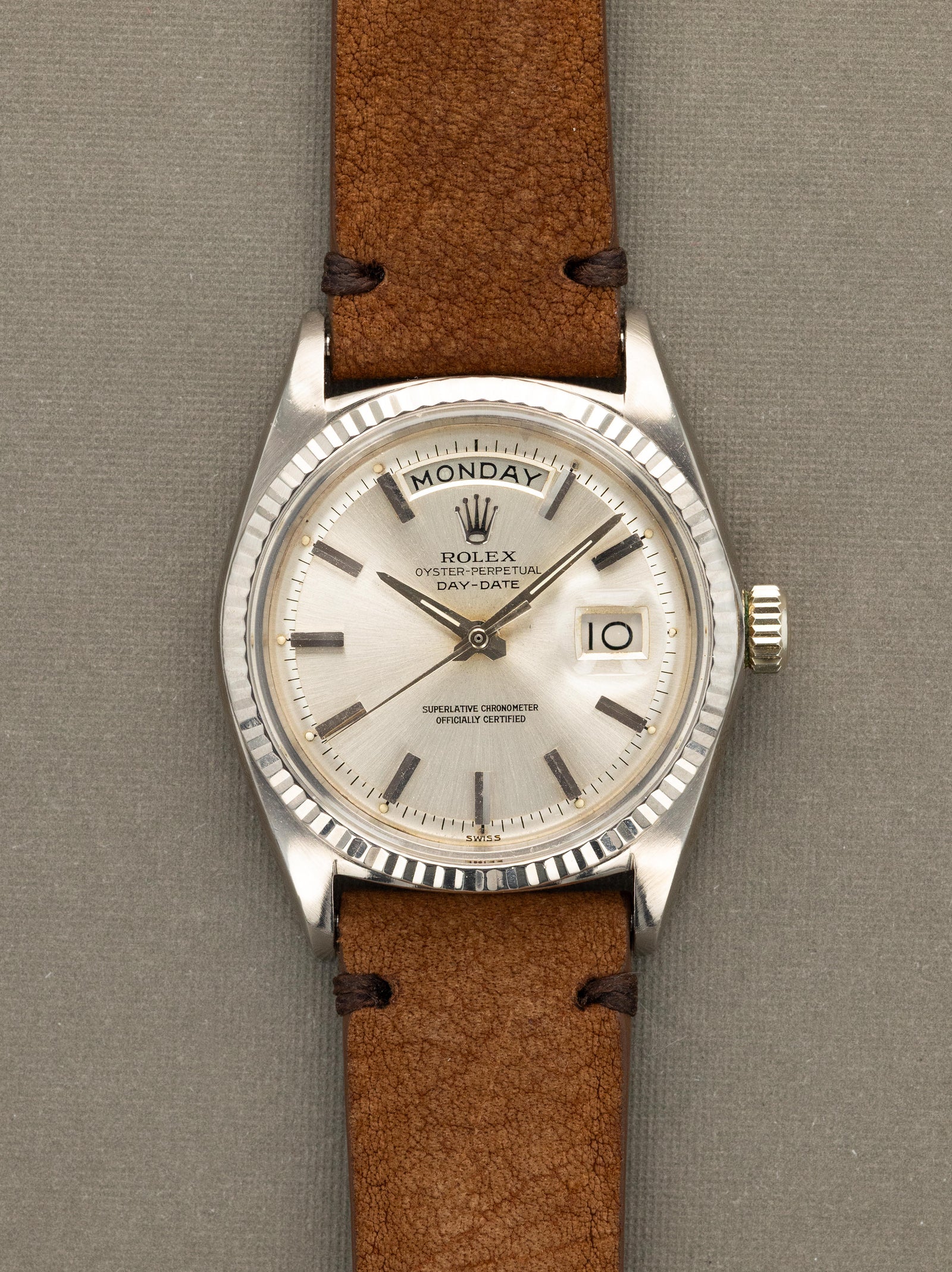 Rolex Day-Date Ref. 1803/9 - Sunburst Silver 'Swiss Only' Dial