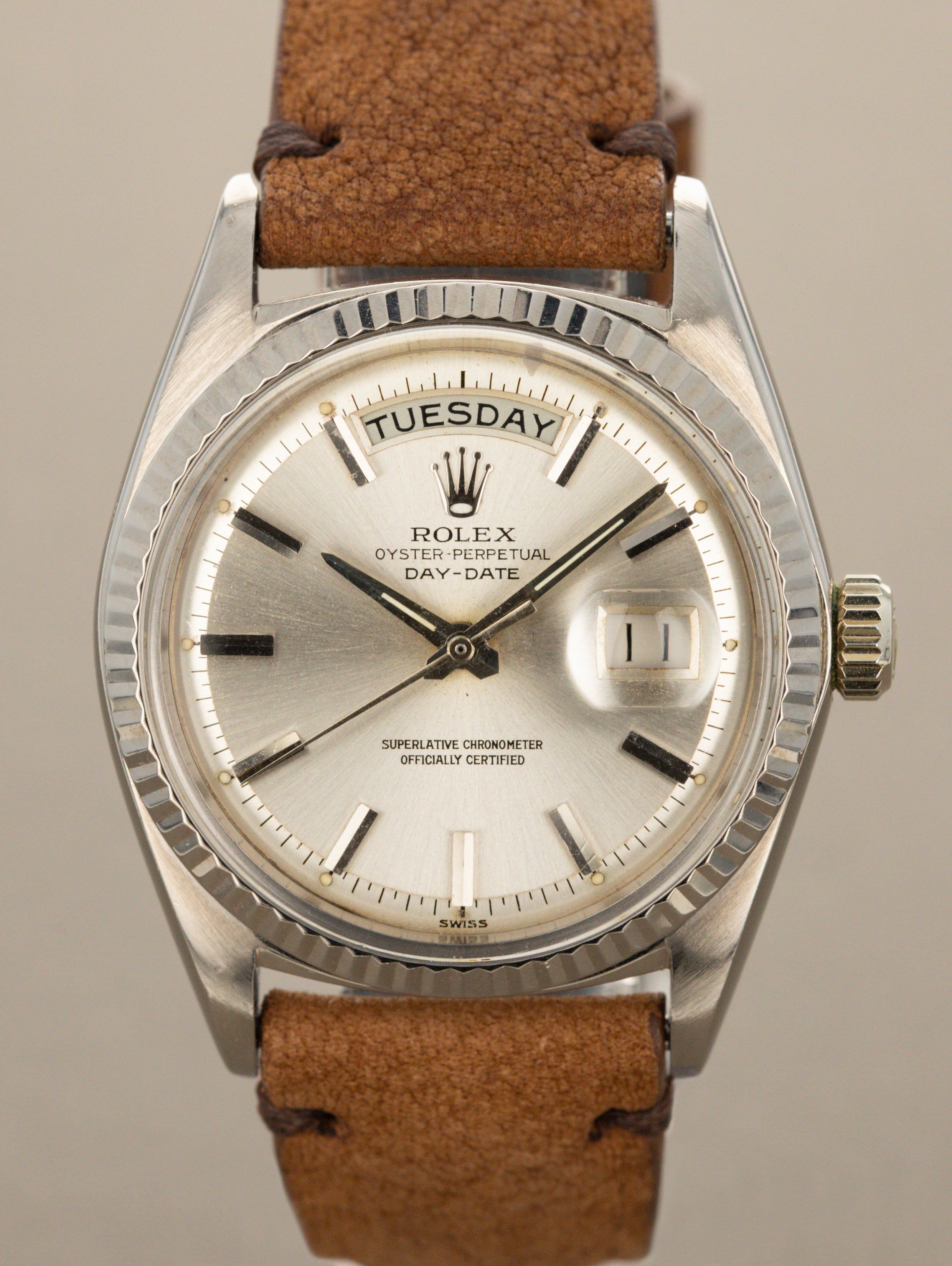 Rolex Day-Date Ref. 1803/9 - Sunburst Silver 'Swiss Only' Dial