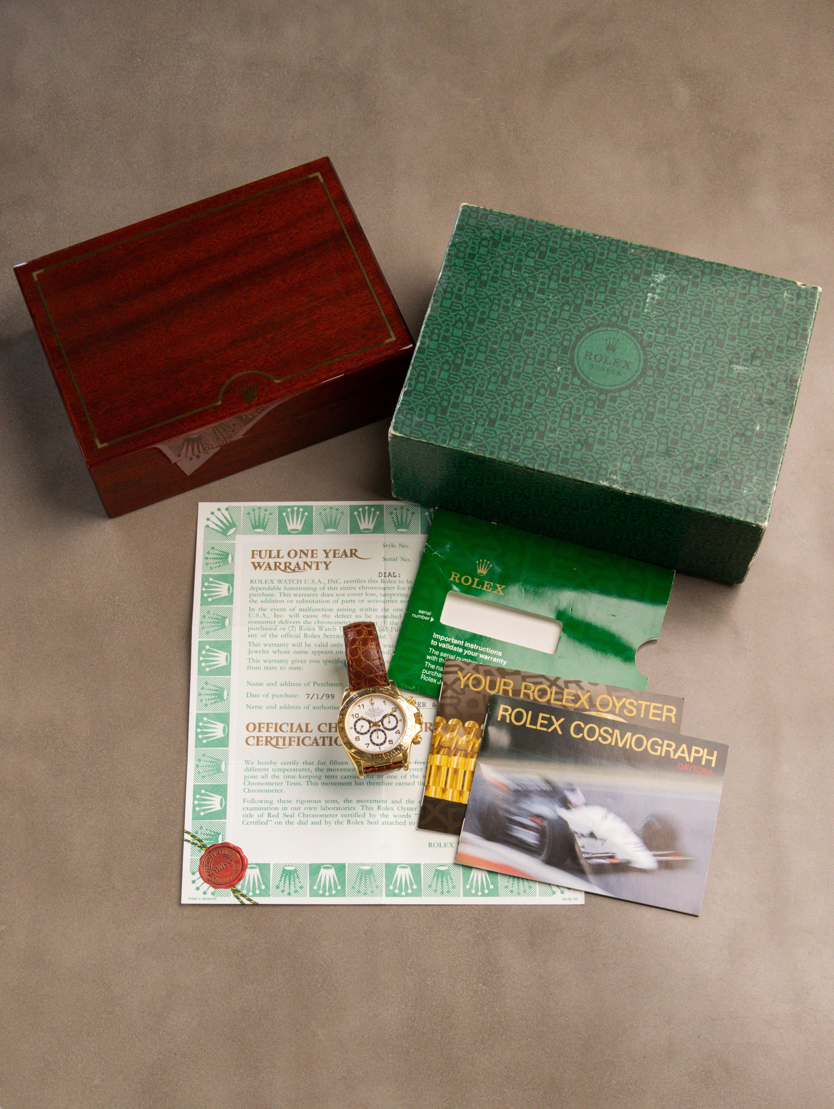 Rolex Daytona Ref. 16518 'Zenith' - White 'Inverted 6 Racing' Dial Box & Papers