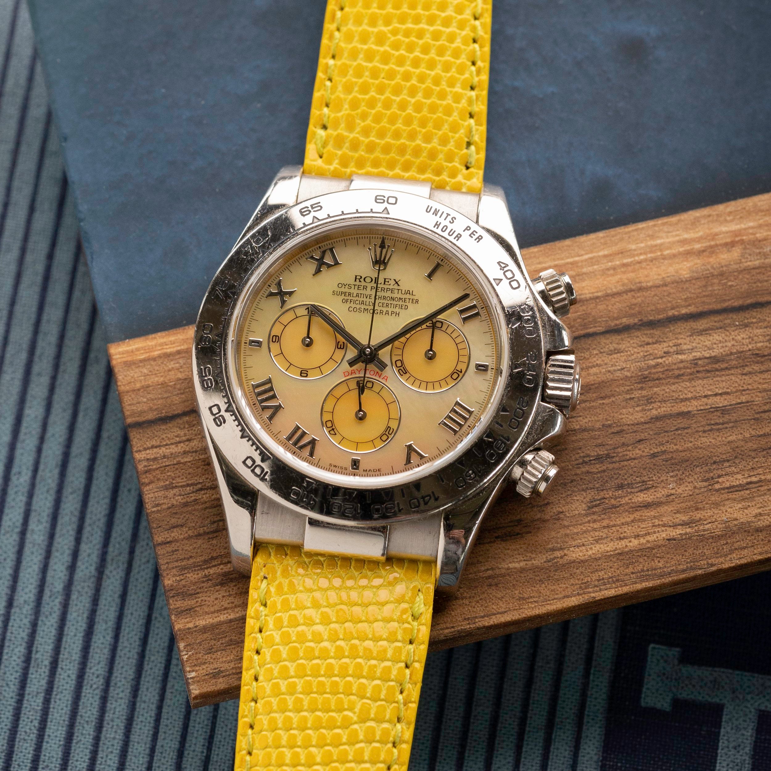 Rolex Daytona Ref. 116519 Yellow MOP Beach
