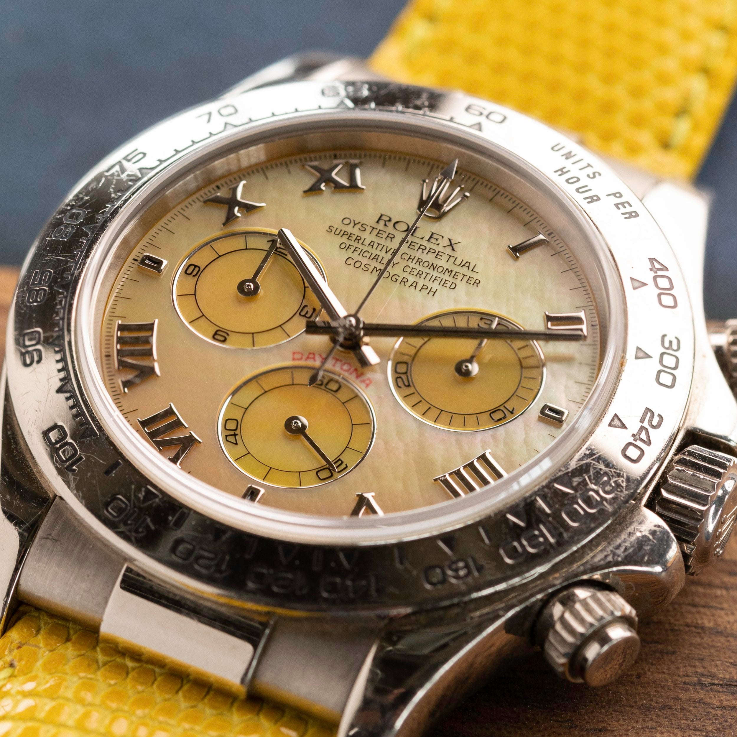 Rolex Daytona Ref. 116519 Yellow MOP Beach