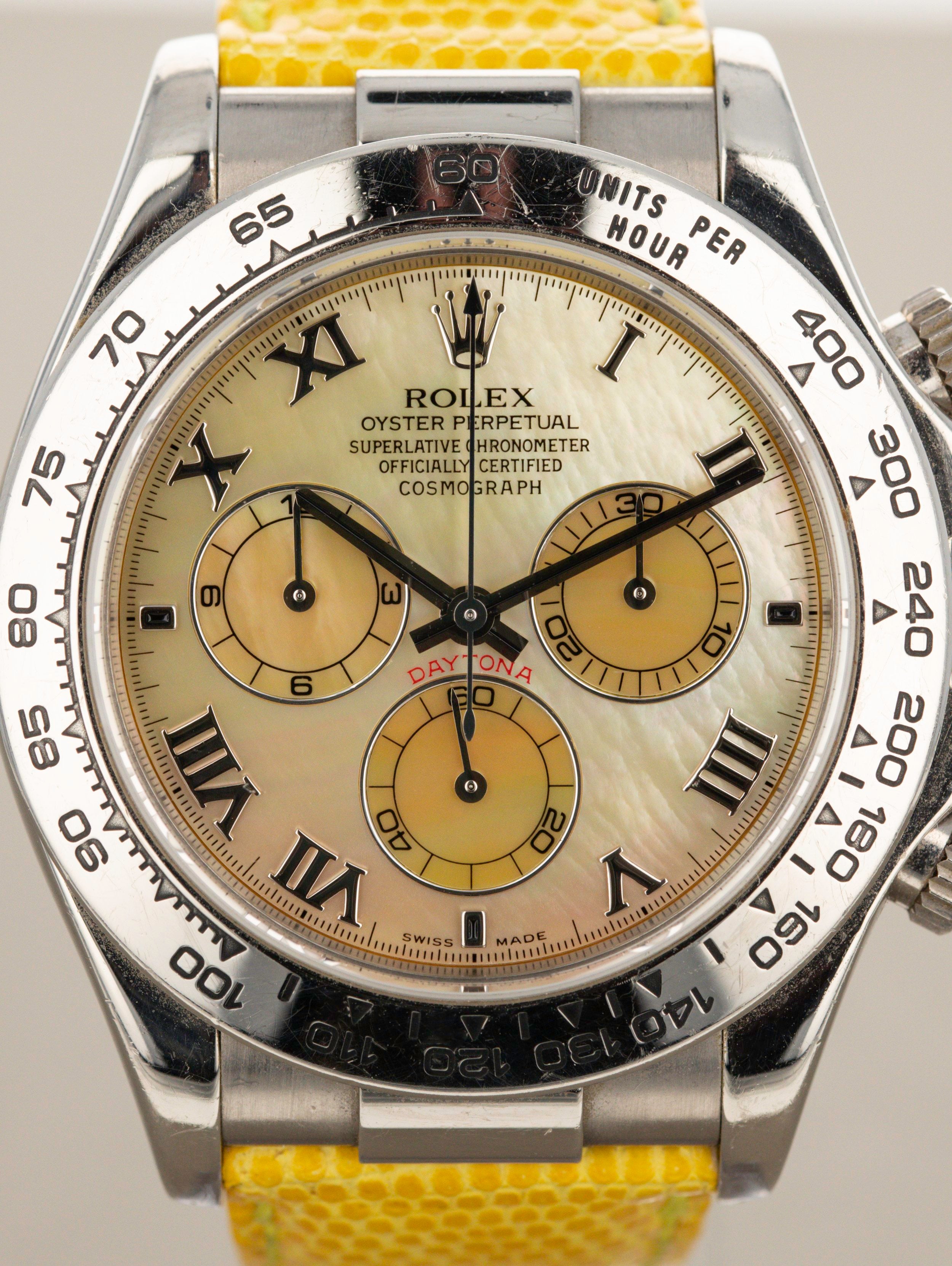 Rolex Daytona Ref. 116519 Yellow MOP Beach