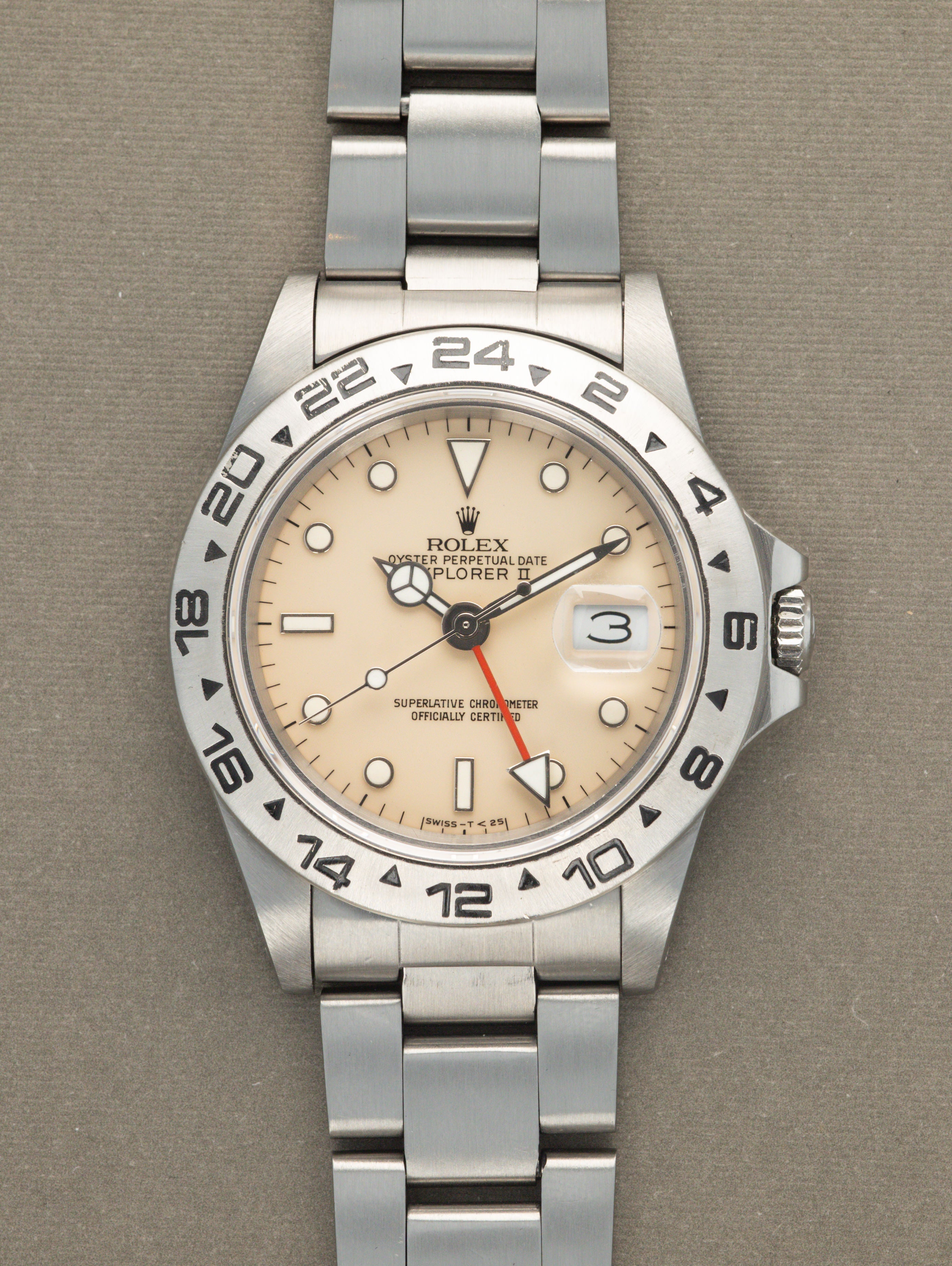 Rolex Explorer II Ref. 16550 - Cream 'Rail' Dial