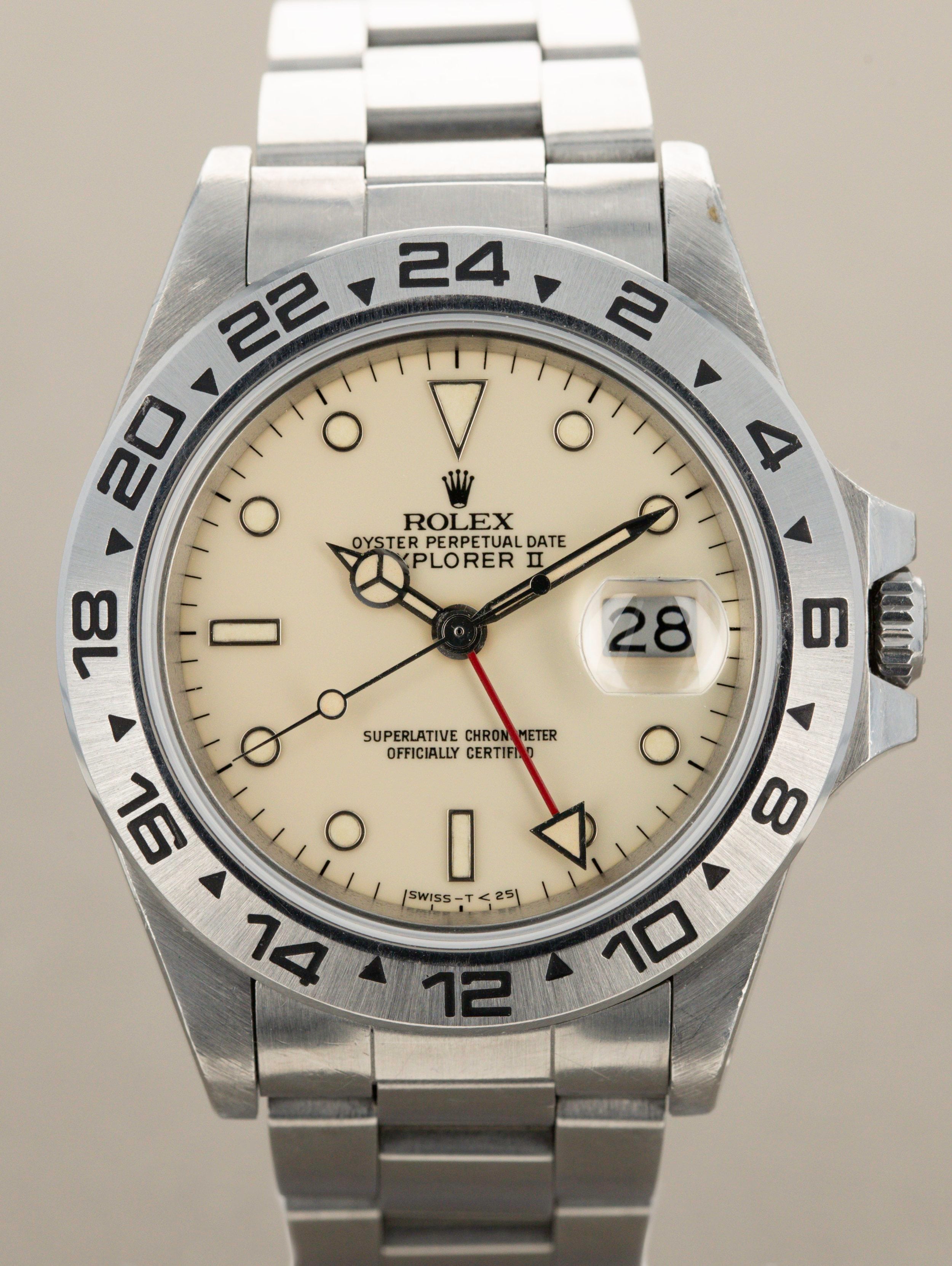 Rolex Explorer II Ref. 16550 - 'Cream Dial' Full Set