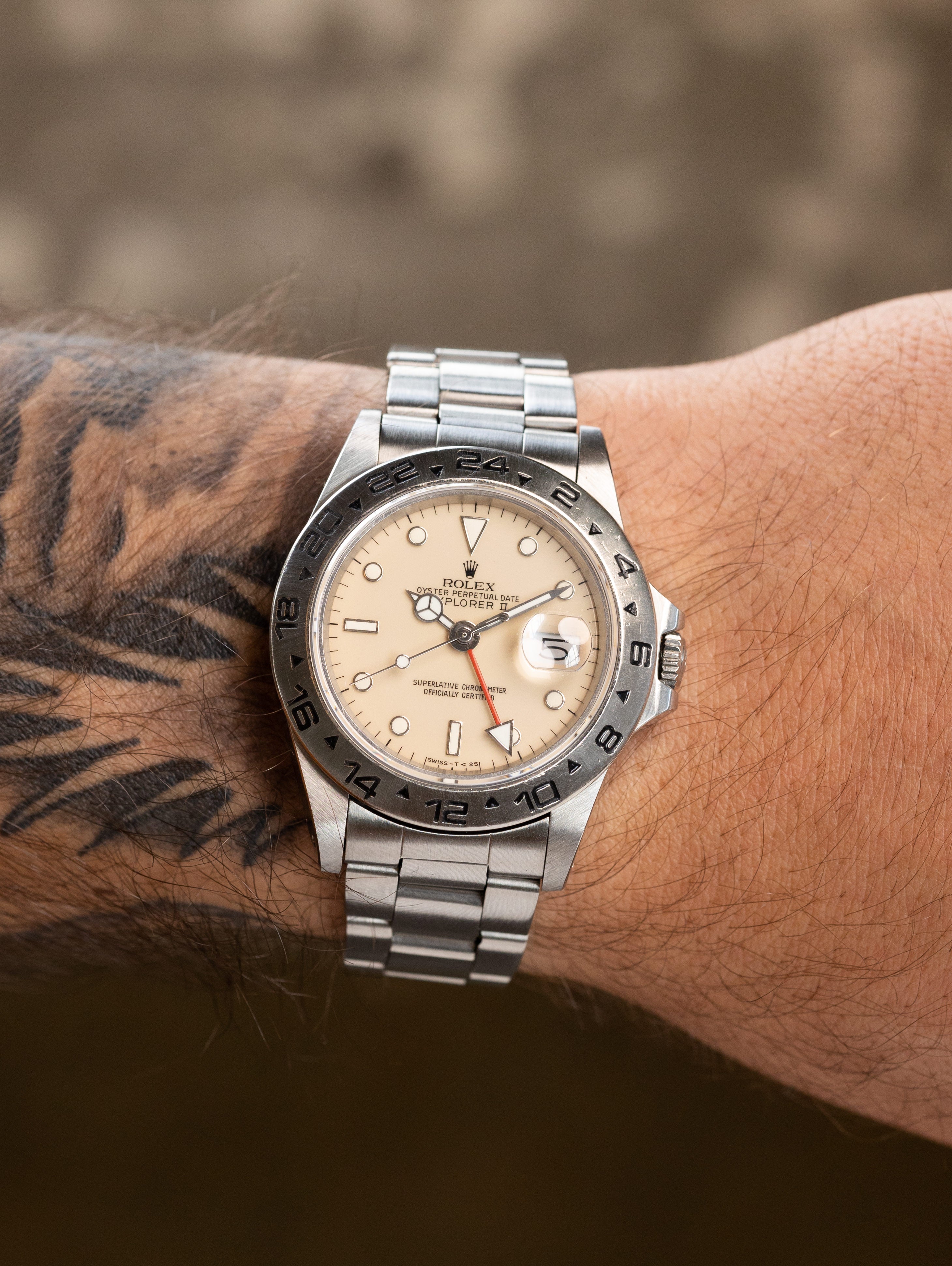 Rolex Explorer II Ref. 16550 - Cream 'Rail' Dial
