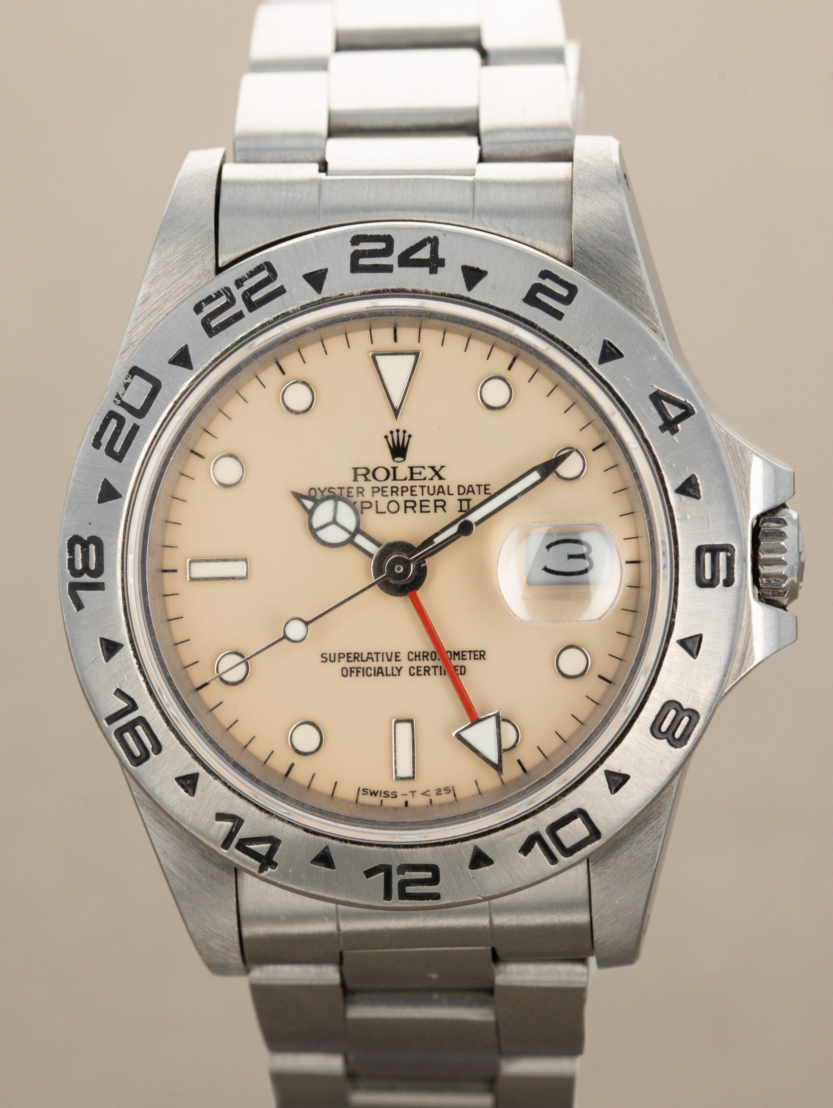 Rolex Explorer II Ref. 16550 - Cream 'Rail' Dial
