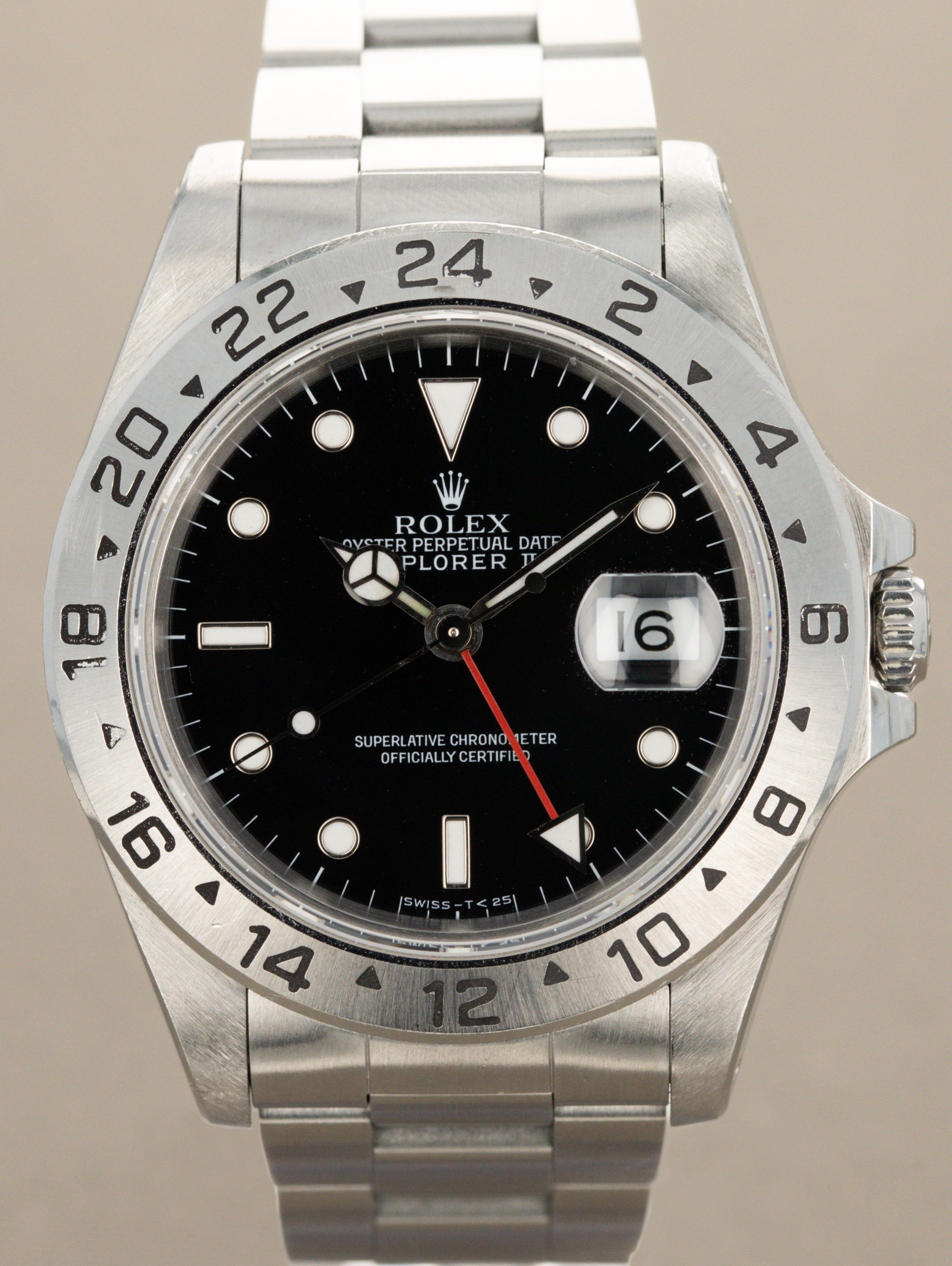 Rolex Explorer II Ref. 16570 - Gloss Black Dial w/ Box & Papers Unpolished