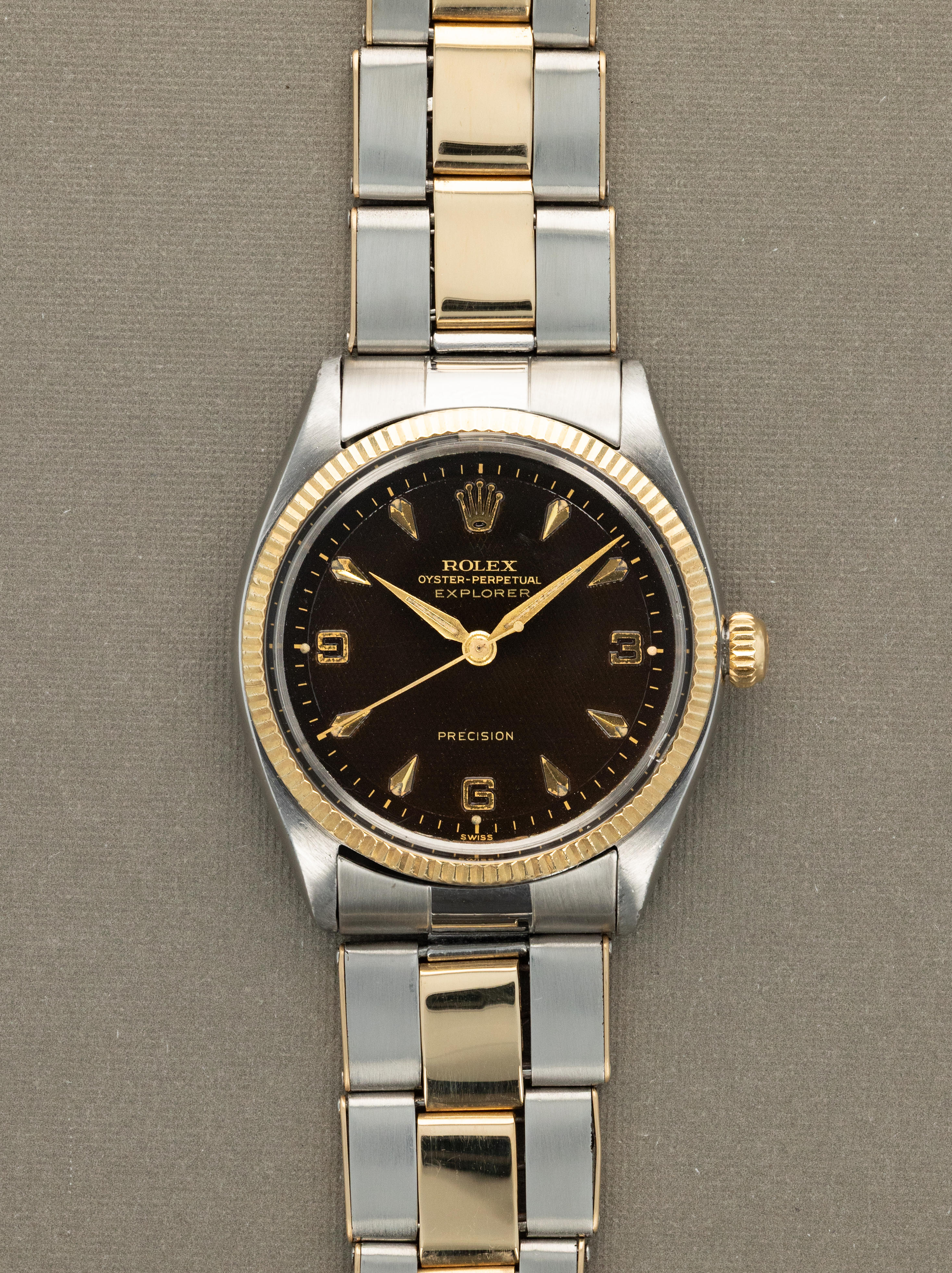 Rolex Oyster Perpetual Ref. 5501 'Canadian Explorer' - Tropical Black 'Honeycomb' Dial