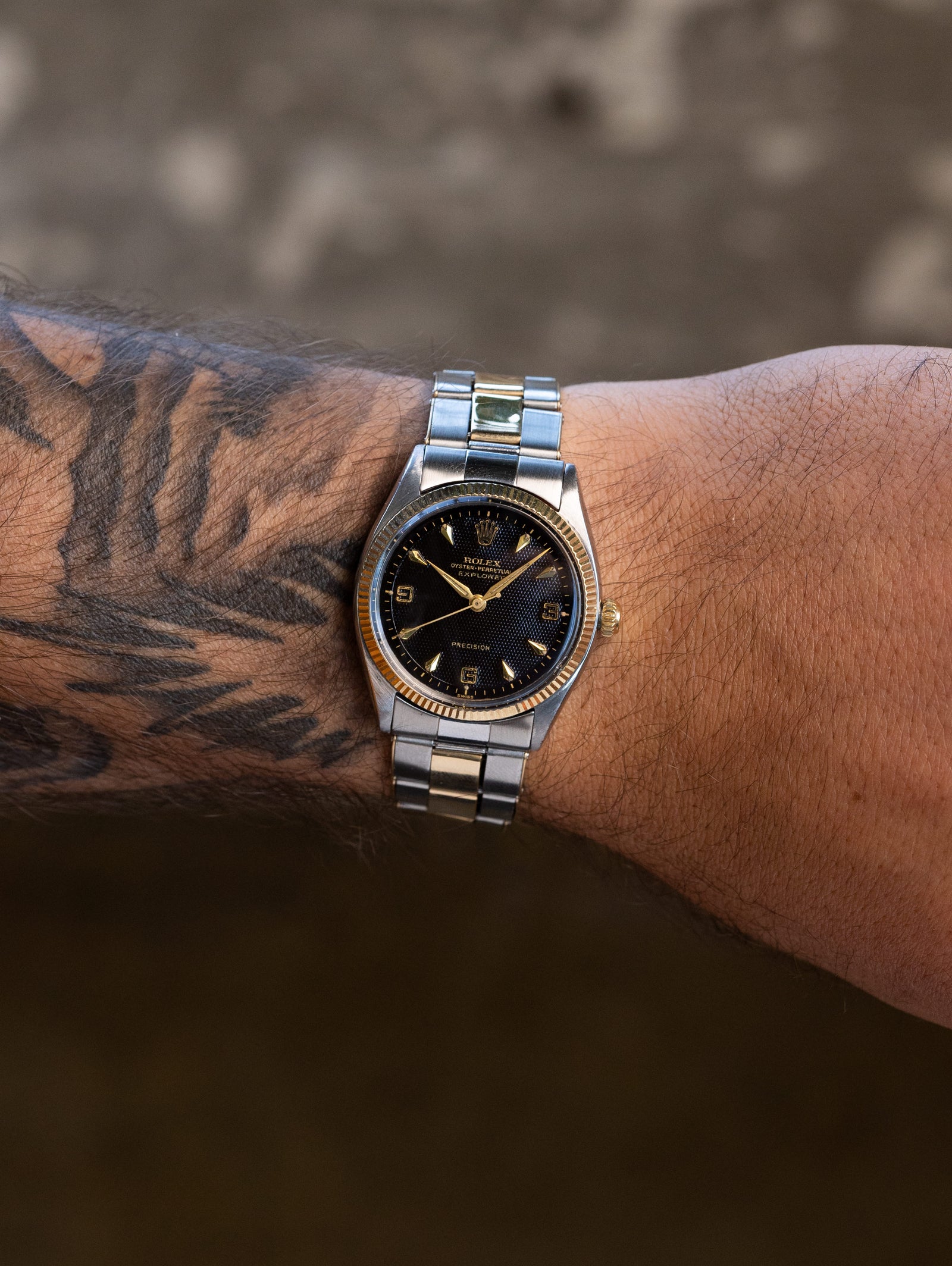 Rolex Oyster Perpetual Ref. 5501 'Canadian Explorer' - Tropical Black 'Honeycomb' Dial