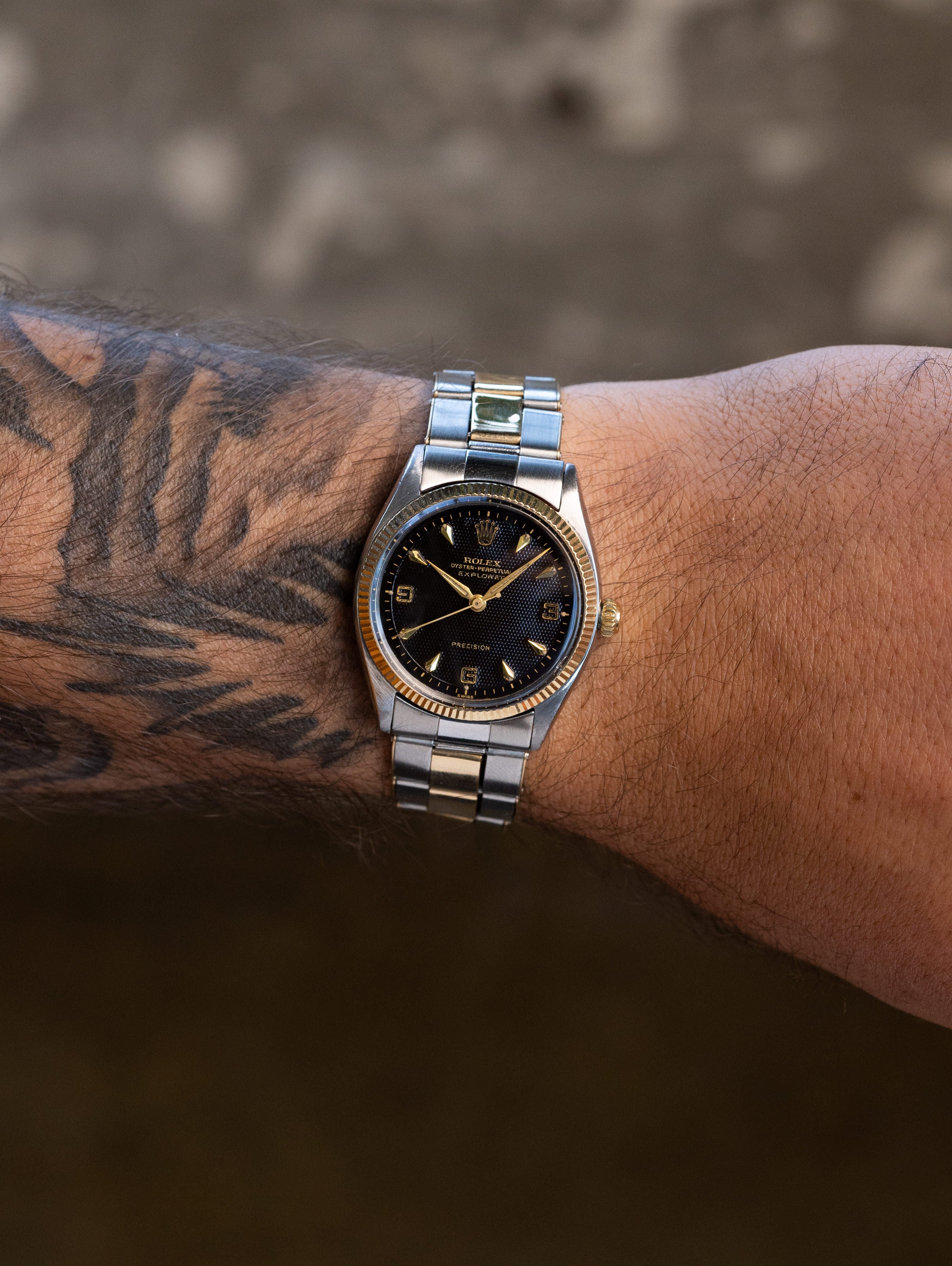 Rolex Oyster Perpetual Ref. 5501 'Canadian Explorer' - Tropical Black 'Honeycomb' Dial