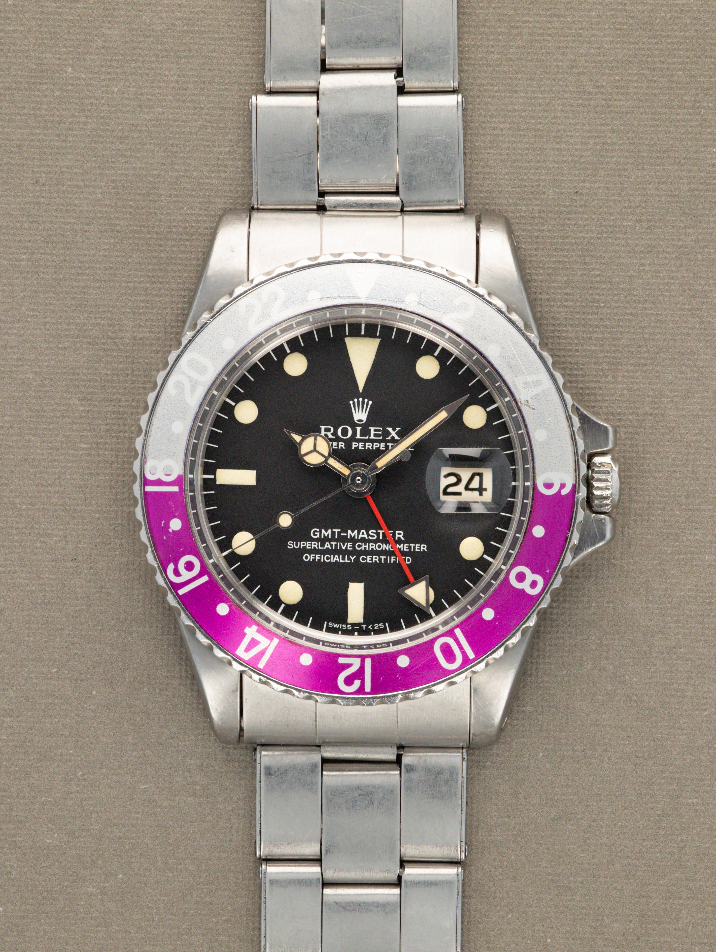 Rolex GMT-Master Ref. 1675 - 'MK1 Long-E' Dial w/ 'Fuchsia' Bezel