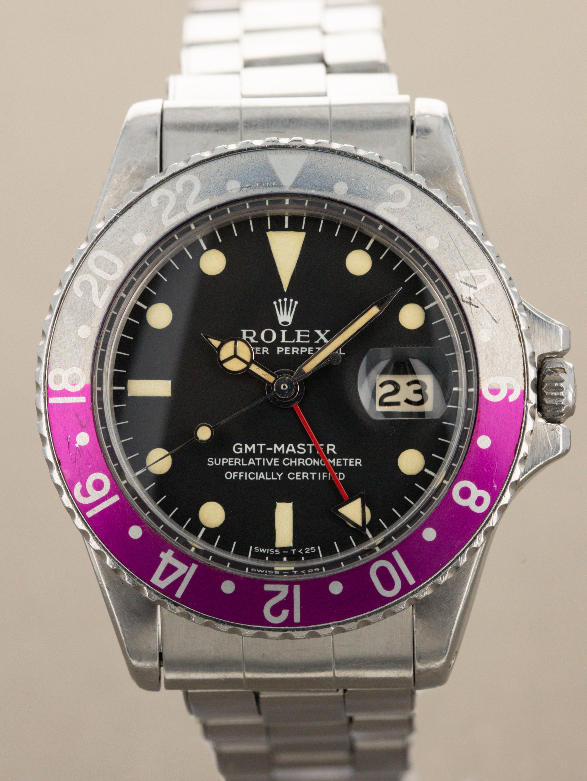 Rolex GMT-Master Ref. 1675 - 'MK1 Long-E' Dial w/ 'Fuchsia' Bezel