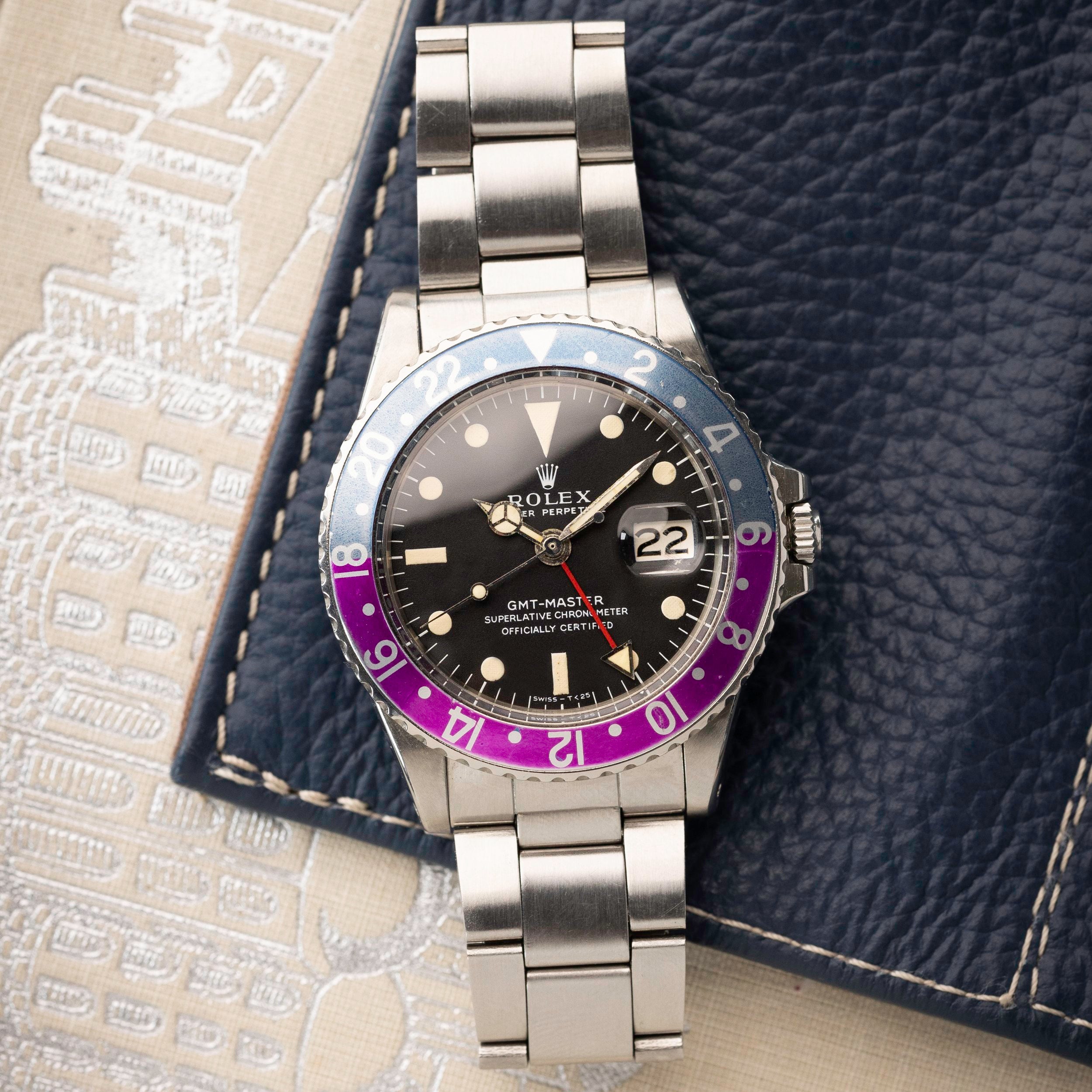 Rolex GMT-Master Ref. 1675 - Fuschia Bezel, Mark 1 Dial
