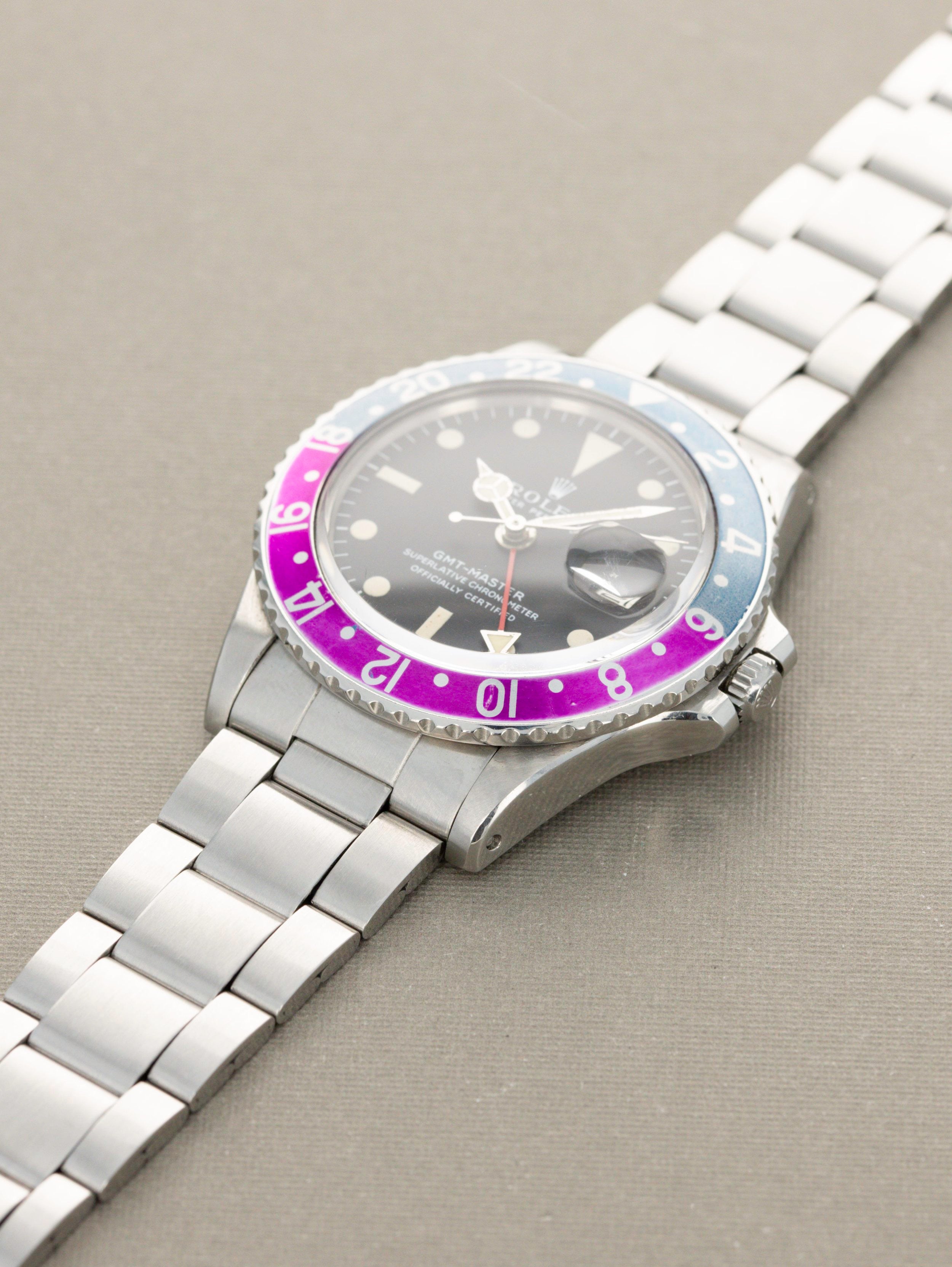 Rolex GMT-Master Ref. 1675 - Fuschia Bezel, Mark 1 Dial
