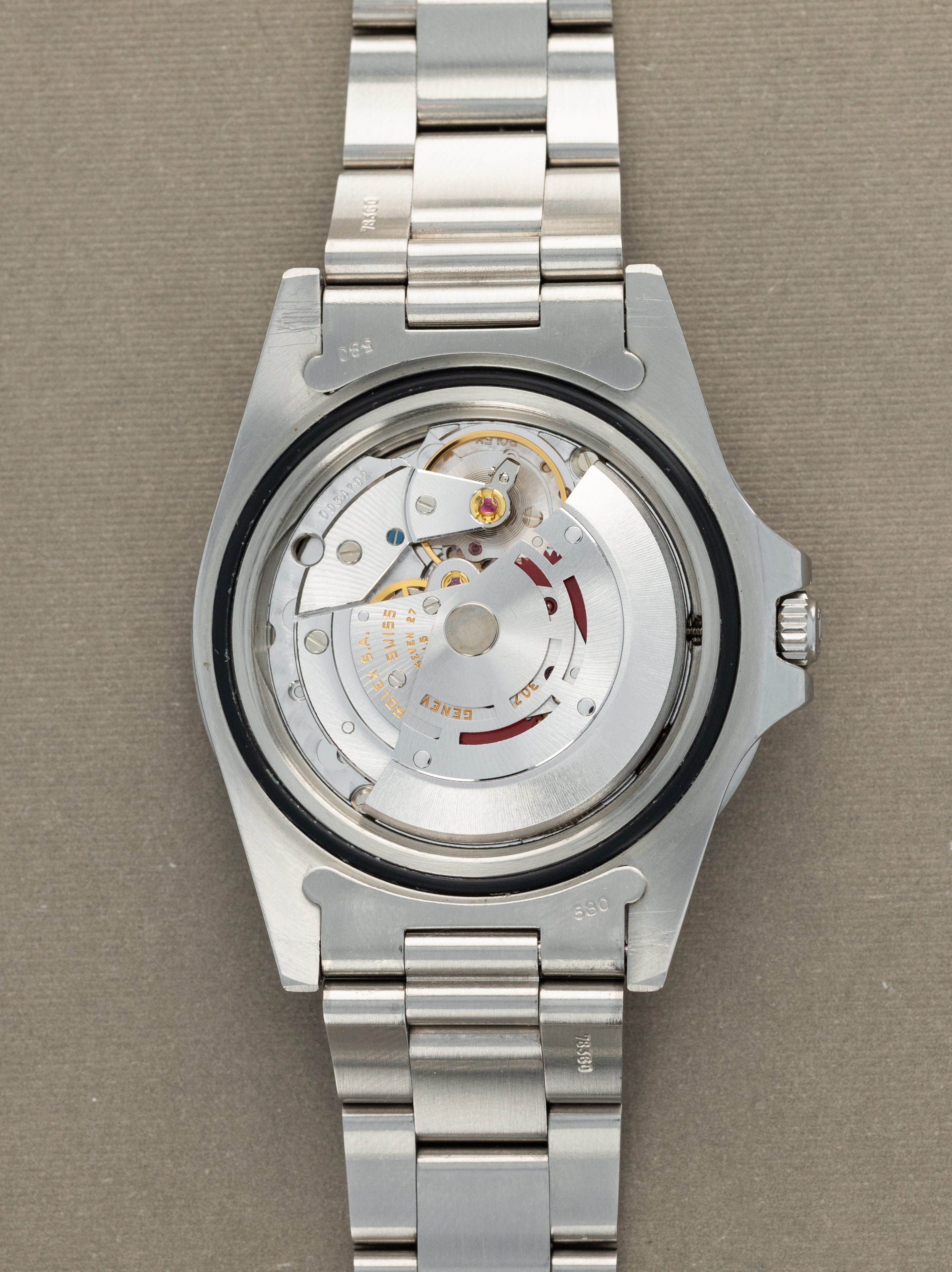 Rolex GMT-Master Ref. 16750 'Pepsi' - Transitional Matte Dial Caseback Sticker