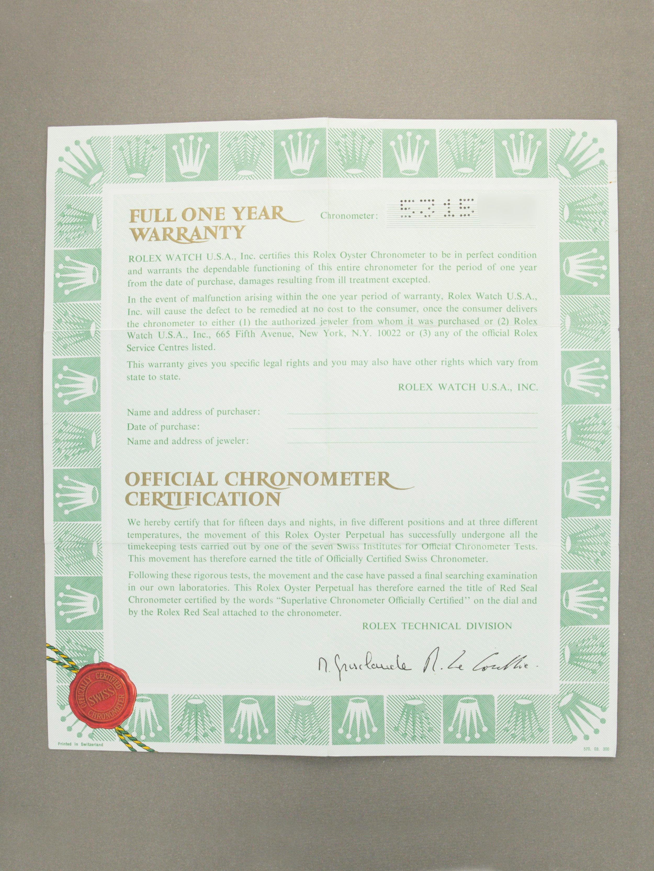 Rolex GMT-Master Ref. 1675 Mk. 3 Radial W/ Papers