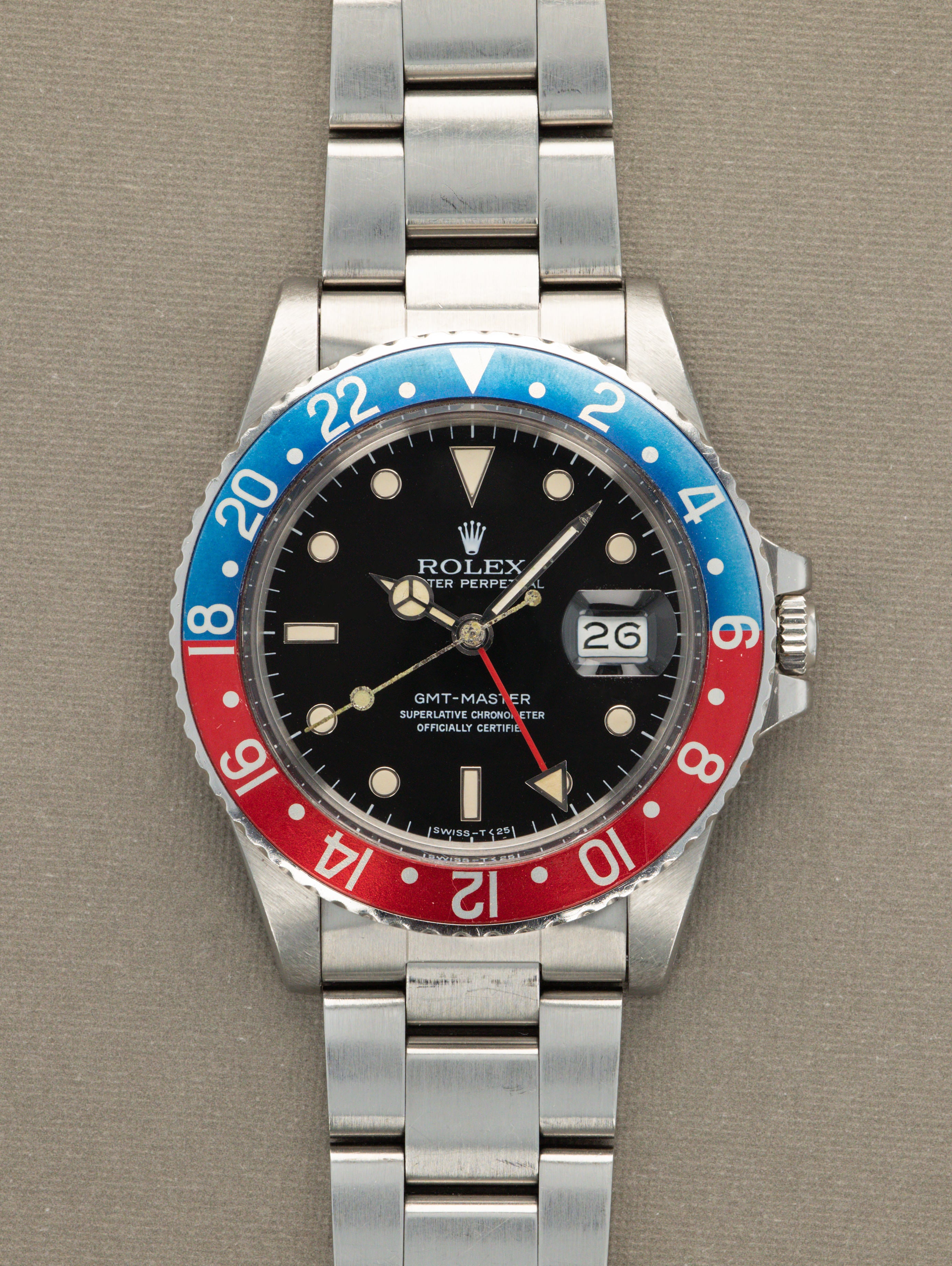 Rolex GMT-Master Ref. 16750 'Pepsi' - Gloss 'Spider' Dial Unpolished w/ Box & Papers