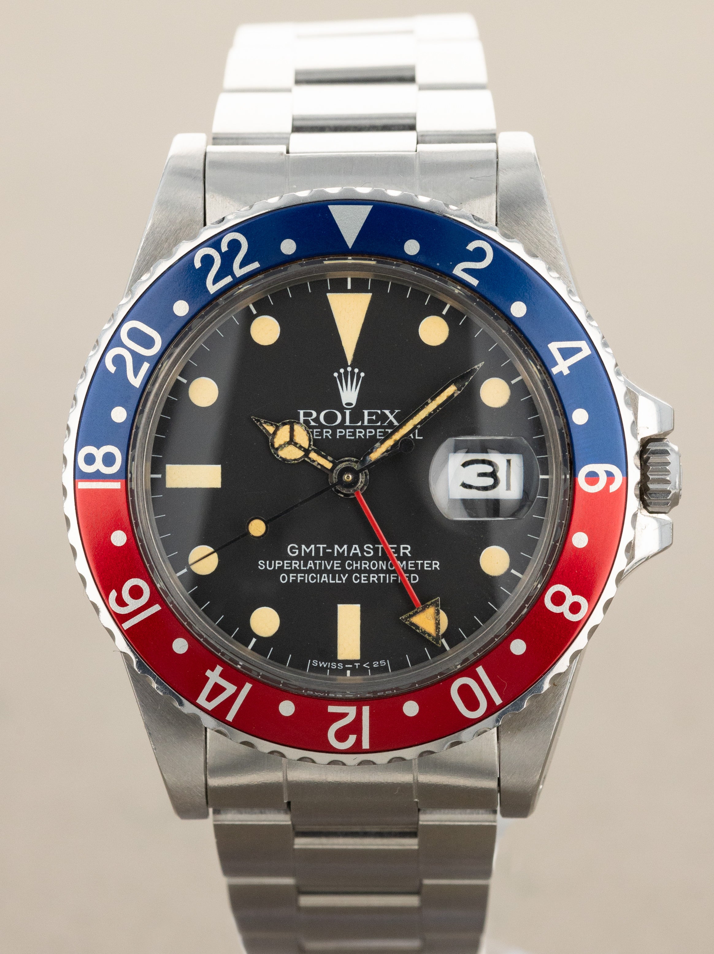 Rolex GMT-Master Ref. 16750 'Pepsi' - Transitional Matte Dial Caseback Sticker