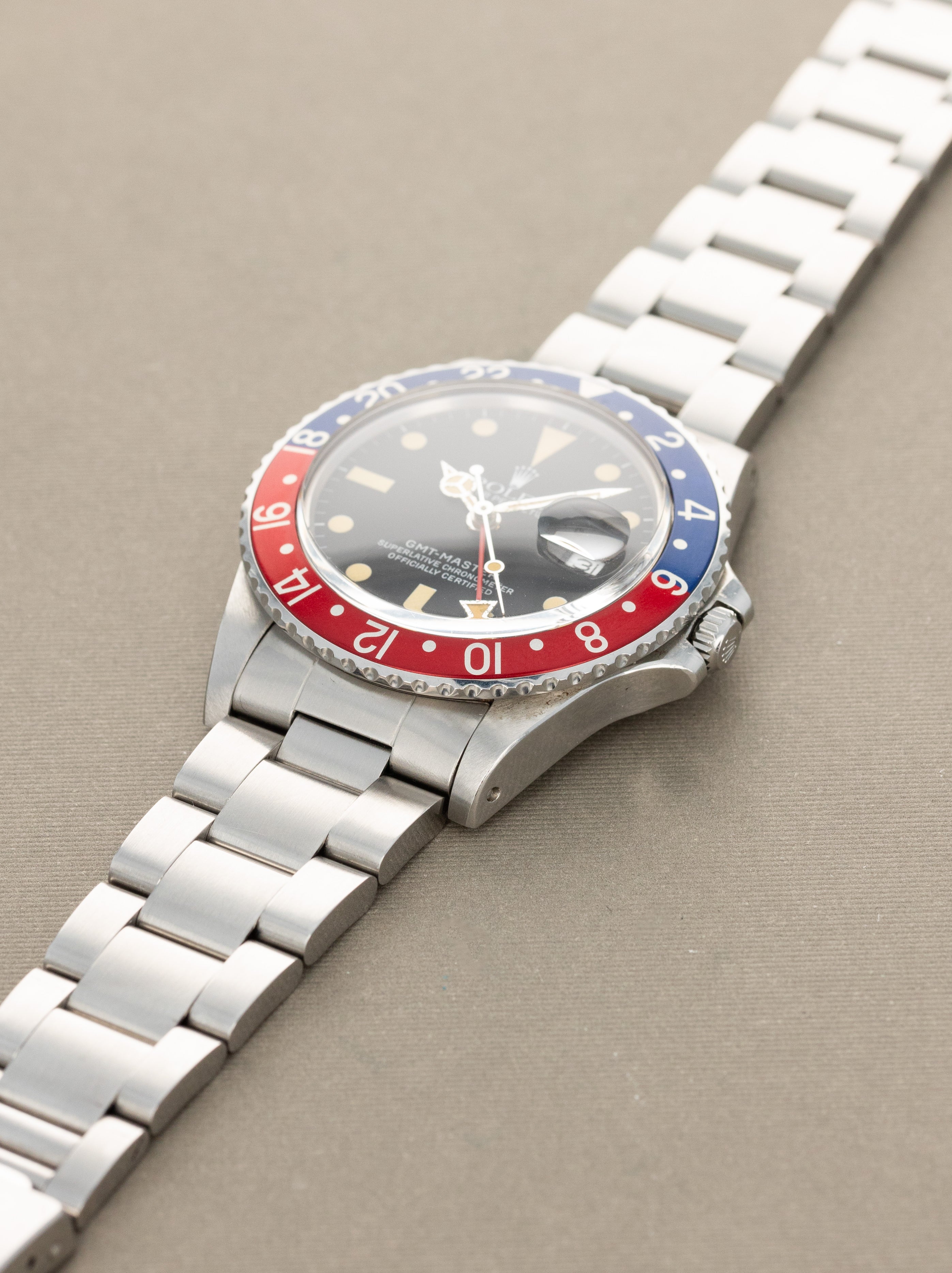 Rolex GMT-Master Ref. 16750 'Pepsi' - Transitional Matte Dial Caseback Sticker
