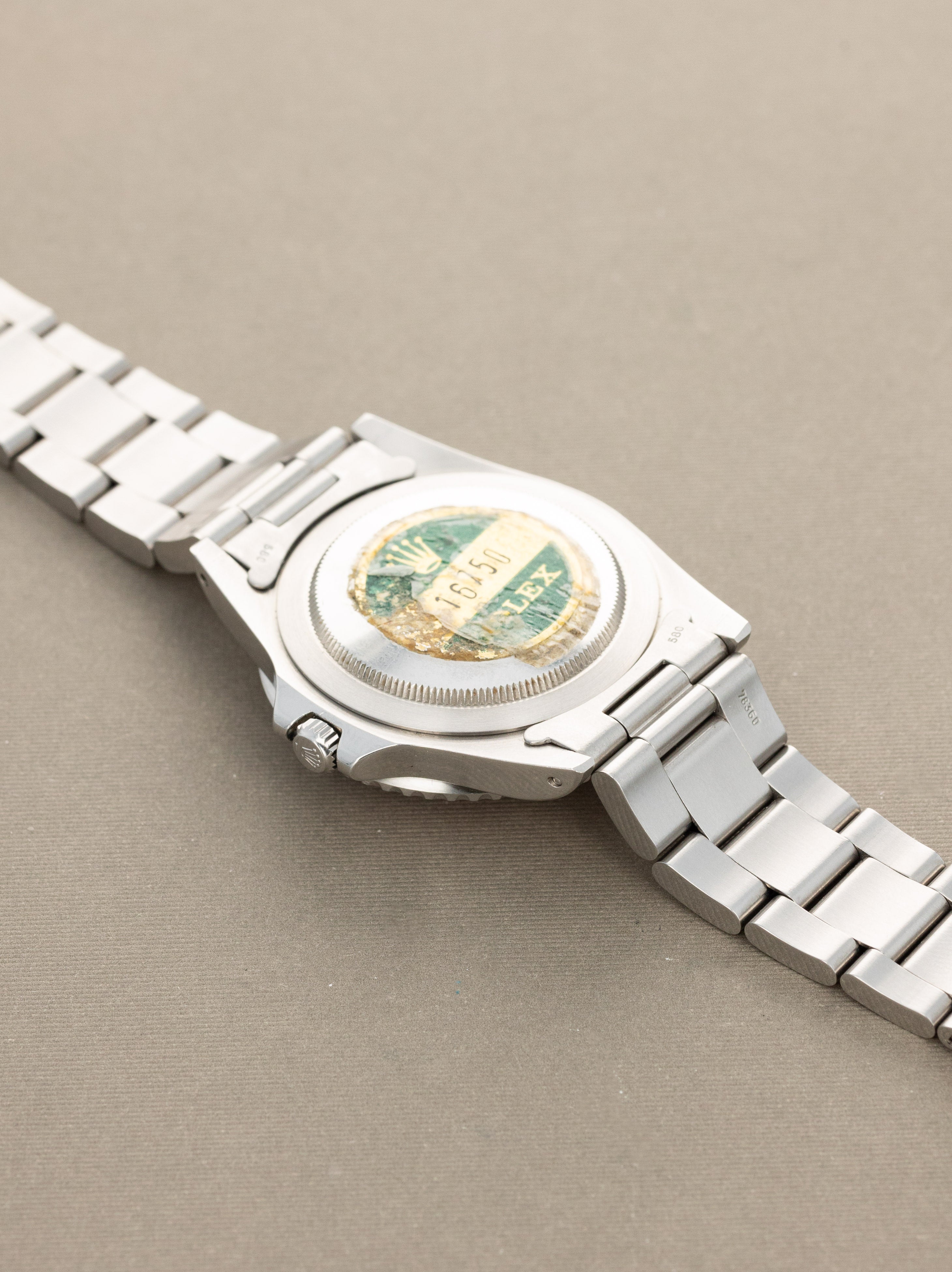 Rolex GMT-Master Ref. 16750 'Pepsi' - Transitional Matte Dial Caseback Sticker