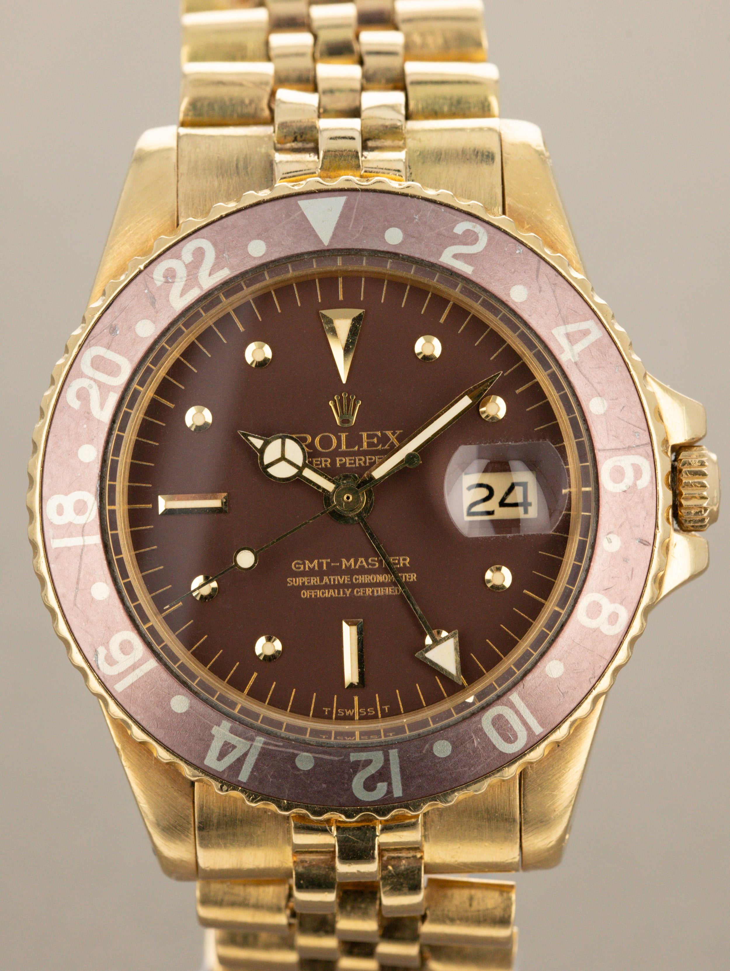 Rolex GMT-Master 1675-8 - Full Set, Solid Gold Nipple Dial