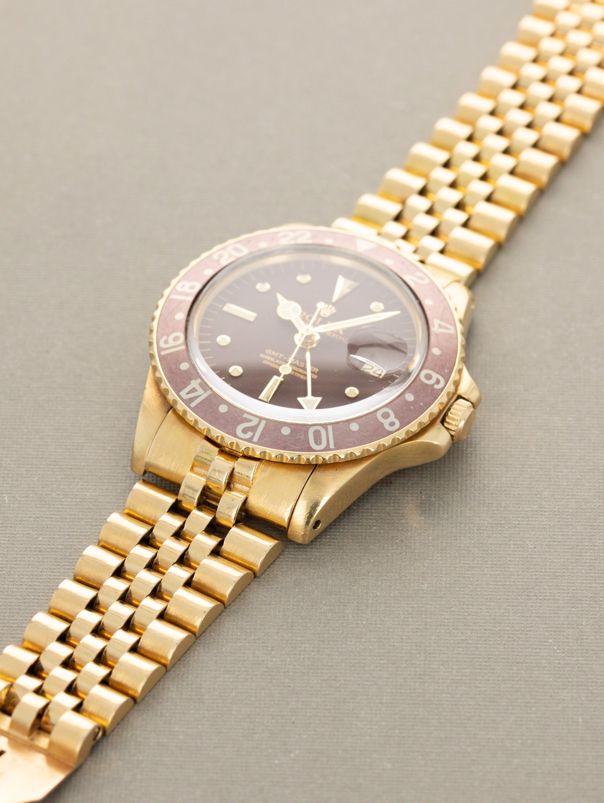 Rolex GMT-Master 1675-8 - Full Set, Solid Gold Nipple Dial