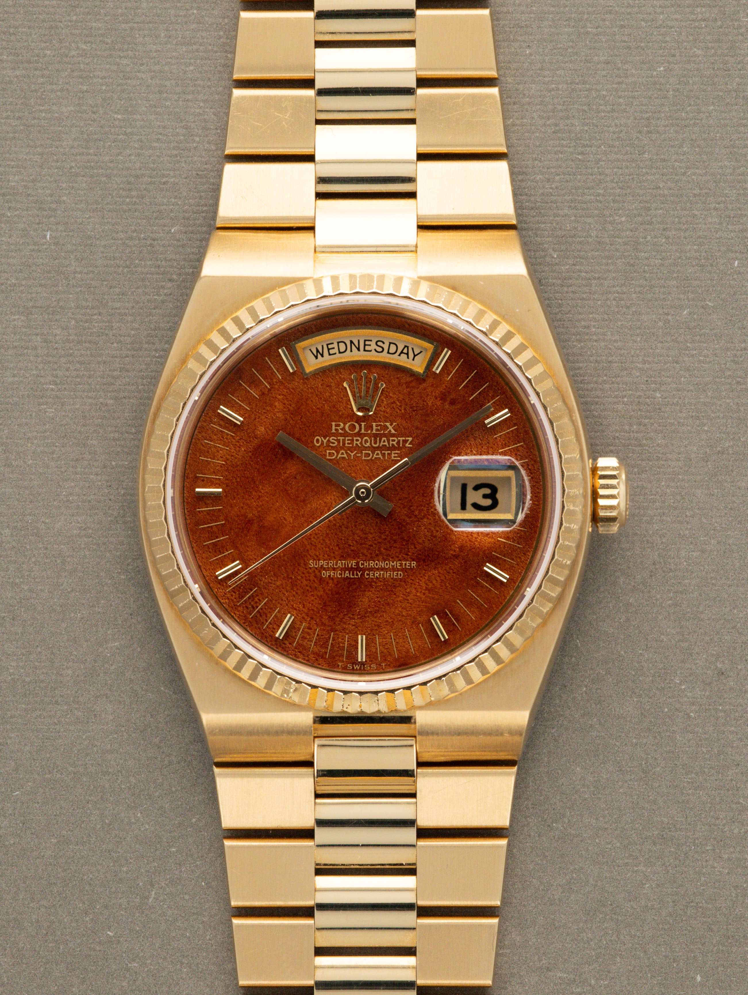Rolex Oysterquartz Day-Date Ref. 19018N - 'Burlwood' Dial