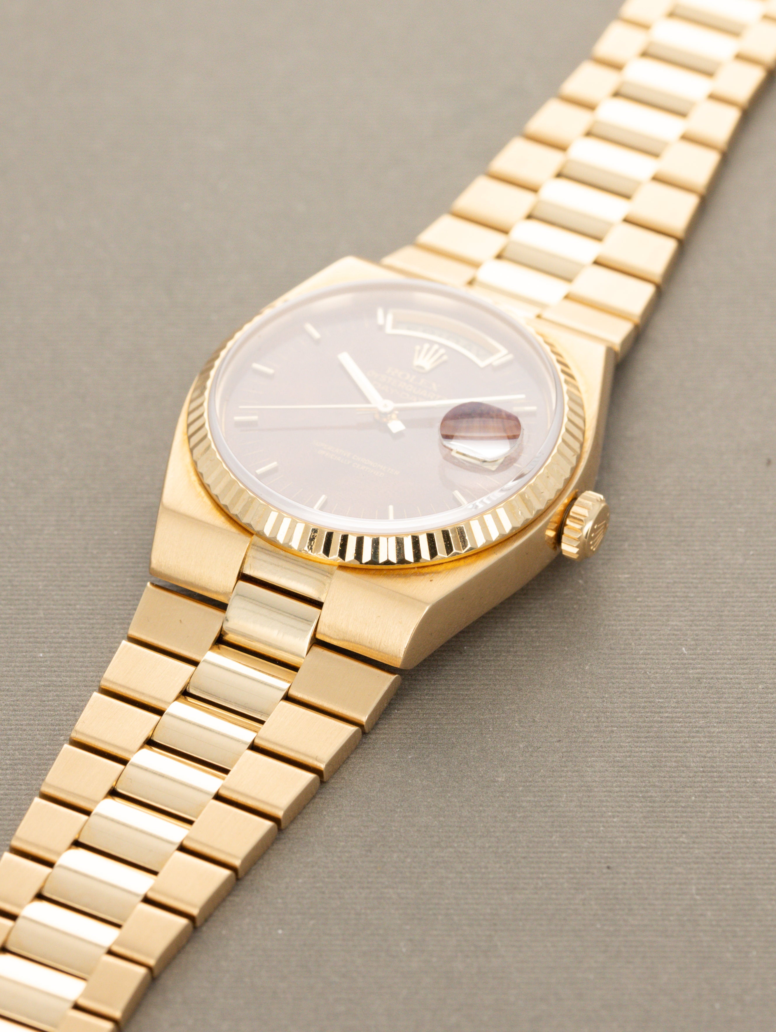 Rolex Oysterquartz Day-Date Ref. 19018N - 'Burlwood' Dial