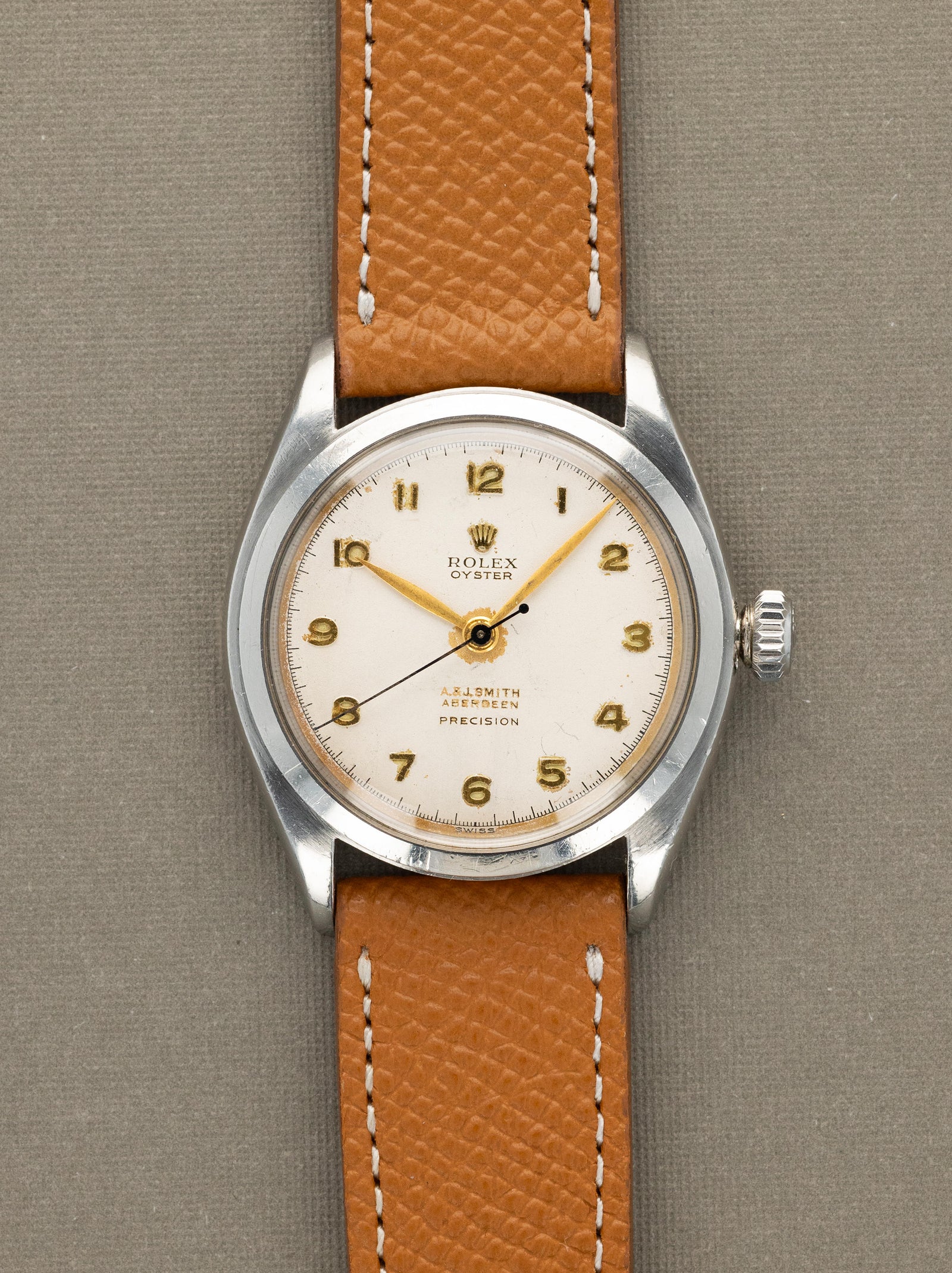 Rolex Oyster Precision Ref. 6022 - Silver 'A.&J. Smith Aberdeen' Dial