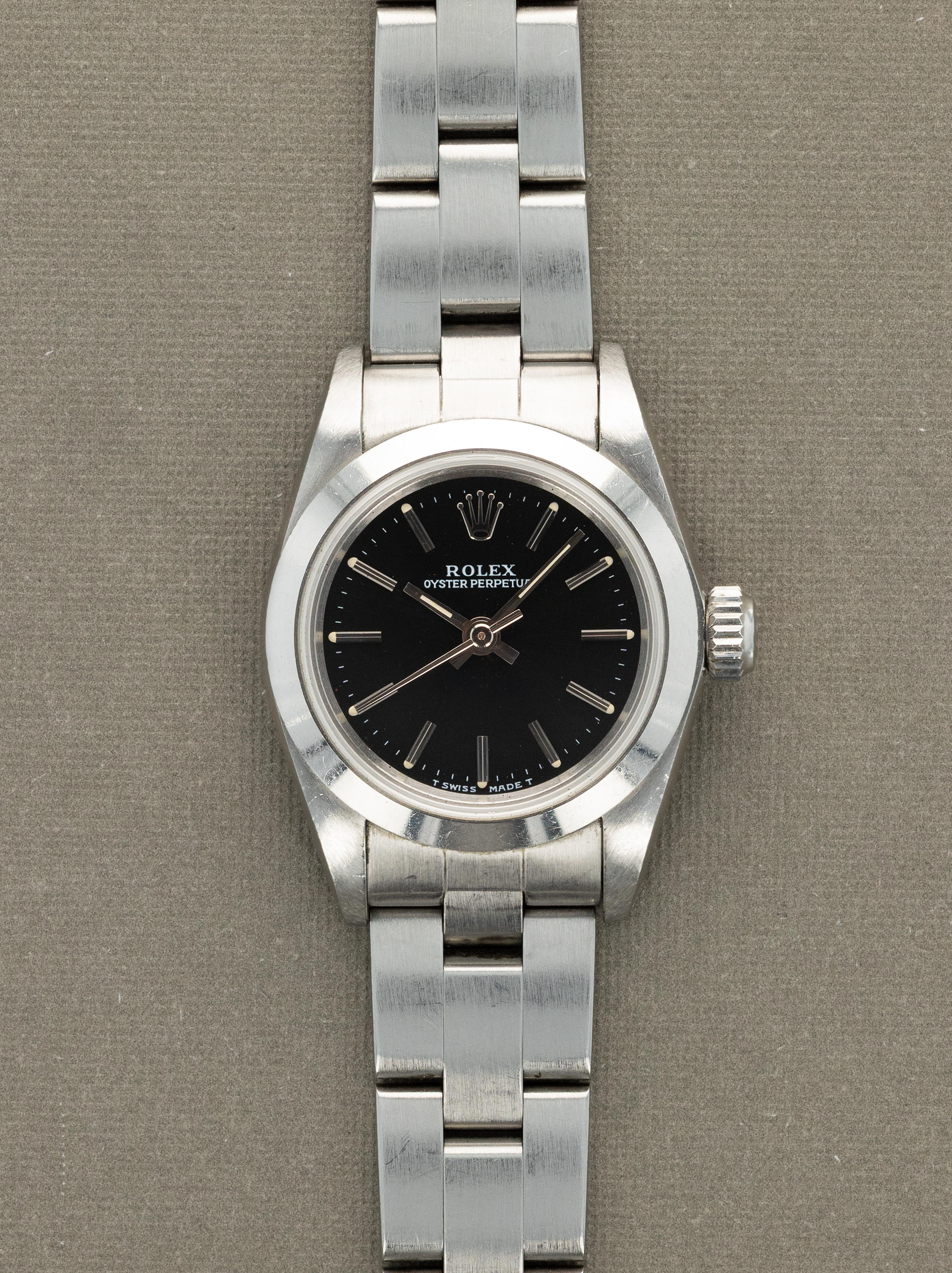 Rolex Oyster Perpetual Ref. 67180 - Gloss Black Tritium Dial Unpolished