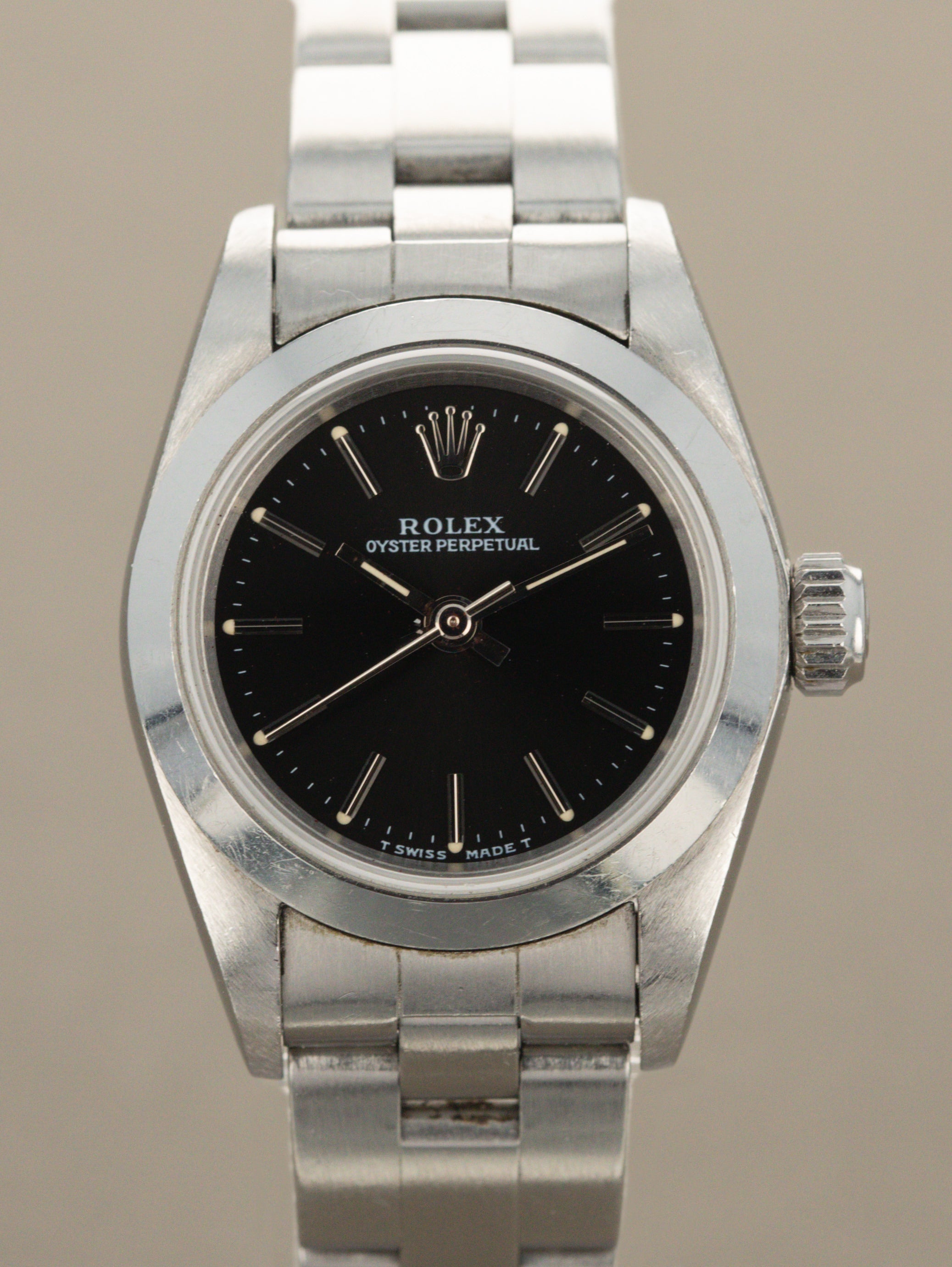 Rolex Oyster Perpetual Ref. 67180 - Gloss Black Tritium Dial Unpolished