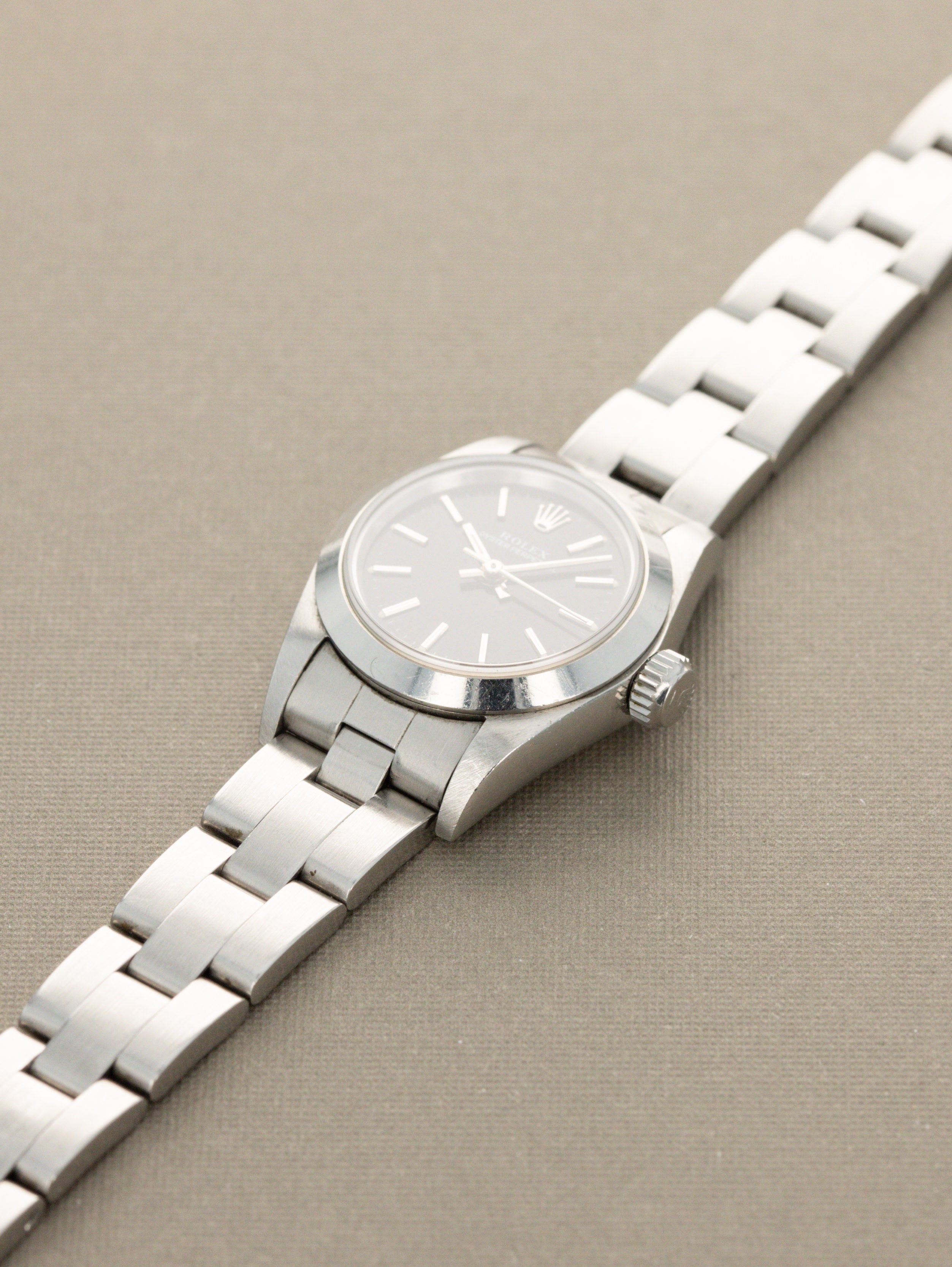 Rolex Oyster Perpetual Ref. 67180 - Gloss Black Tritium Dial Unpolished