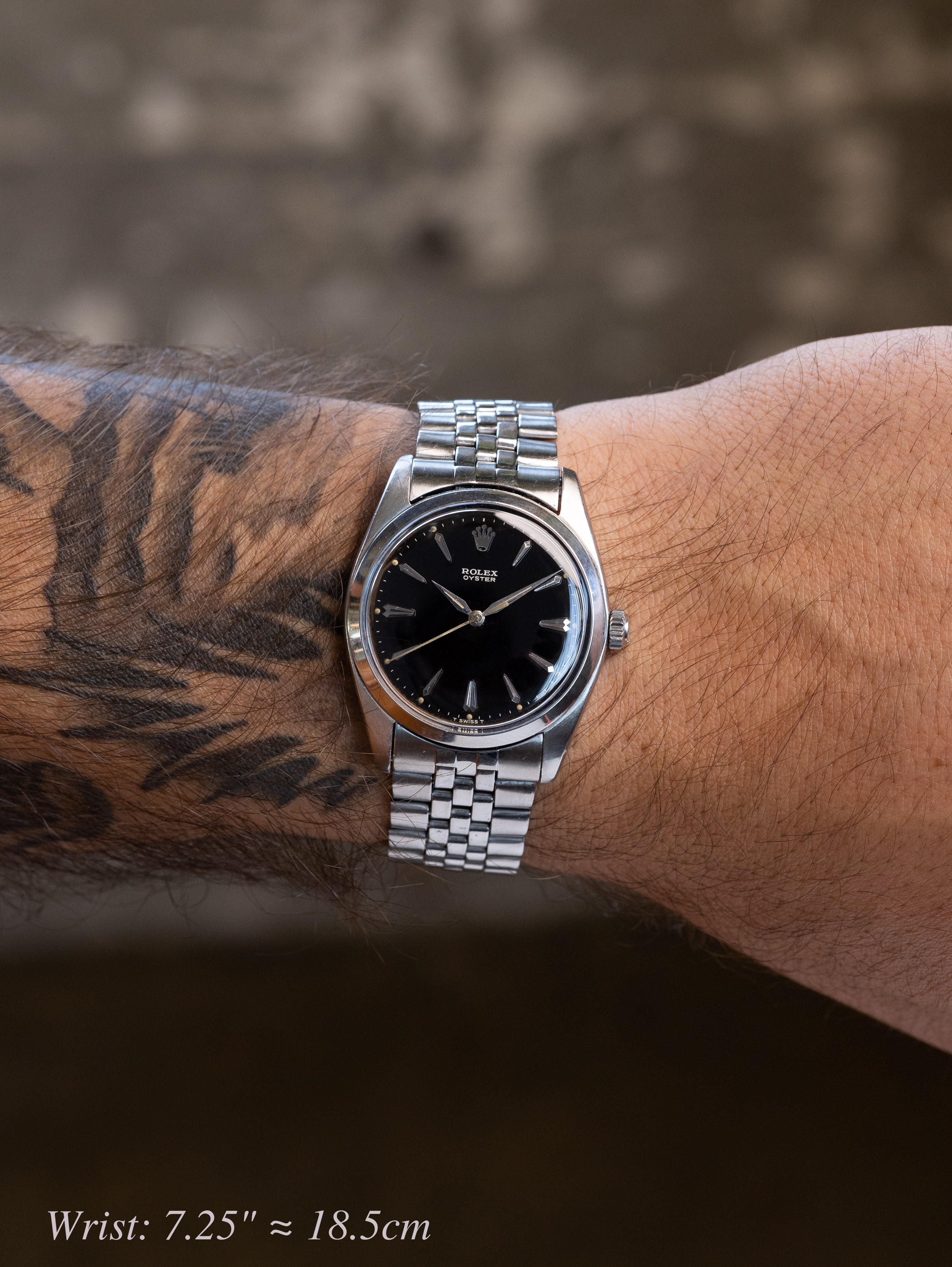 Rolex Oyster Ref. 6424 - 'Jumbo' Black 'Gilt ' Dial