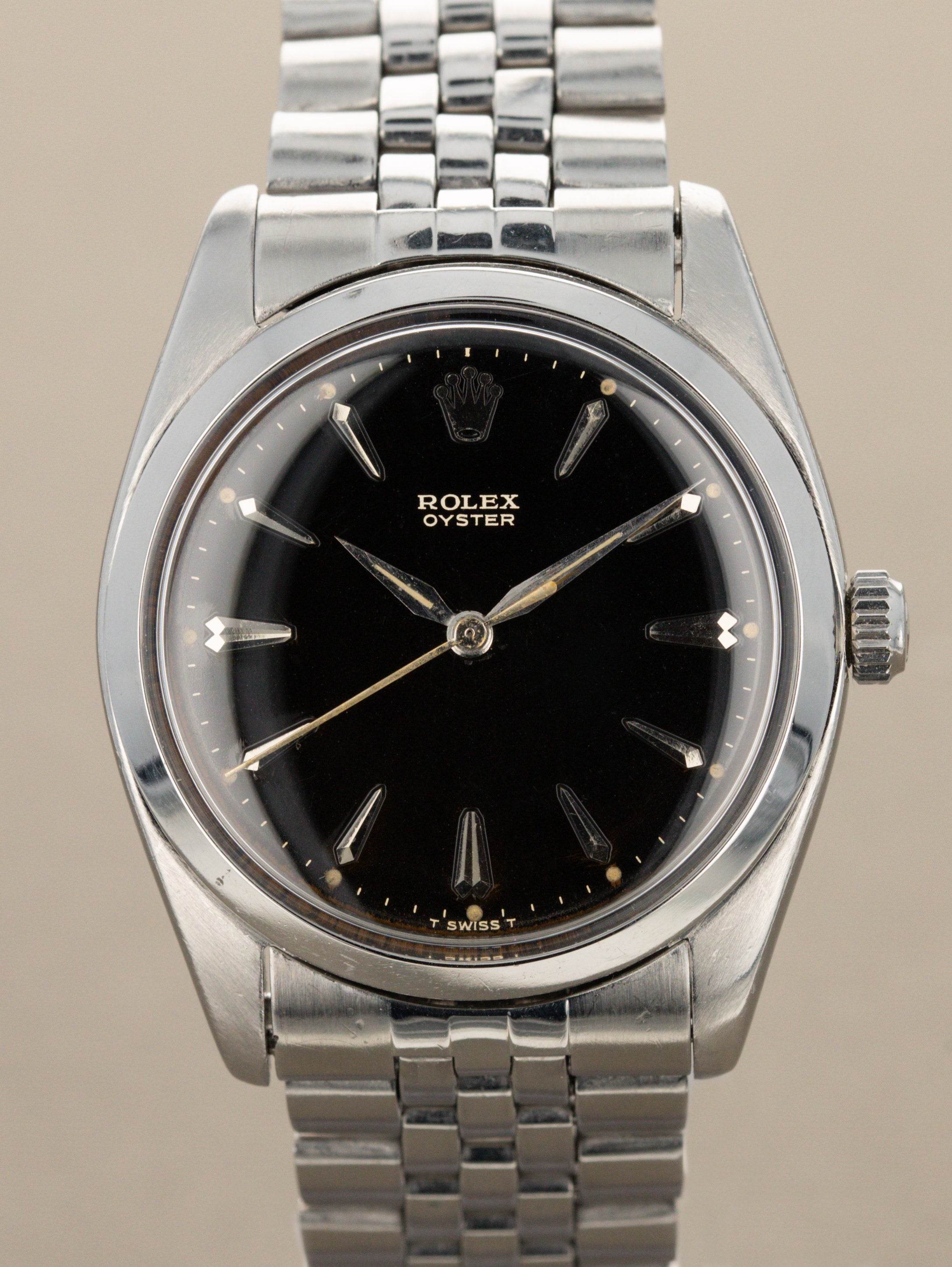 Rolex Oyster Ref. 6424 - 'Jumbo' Black 'Gilt ' Dial