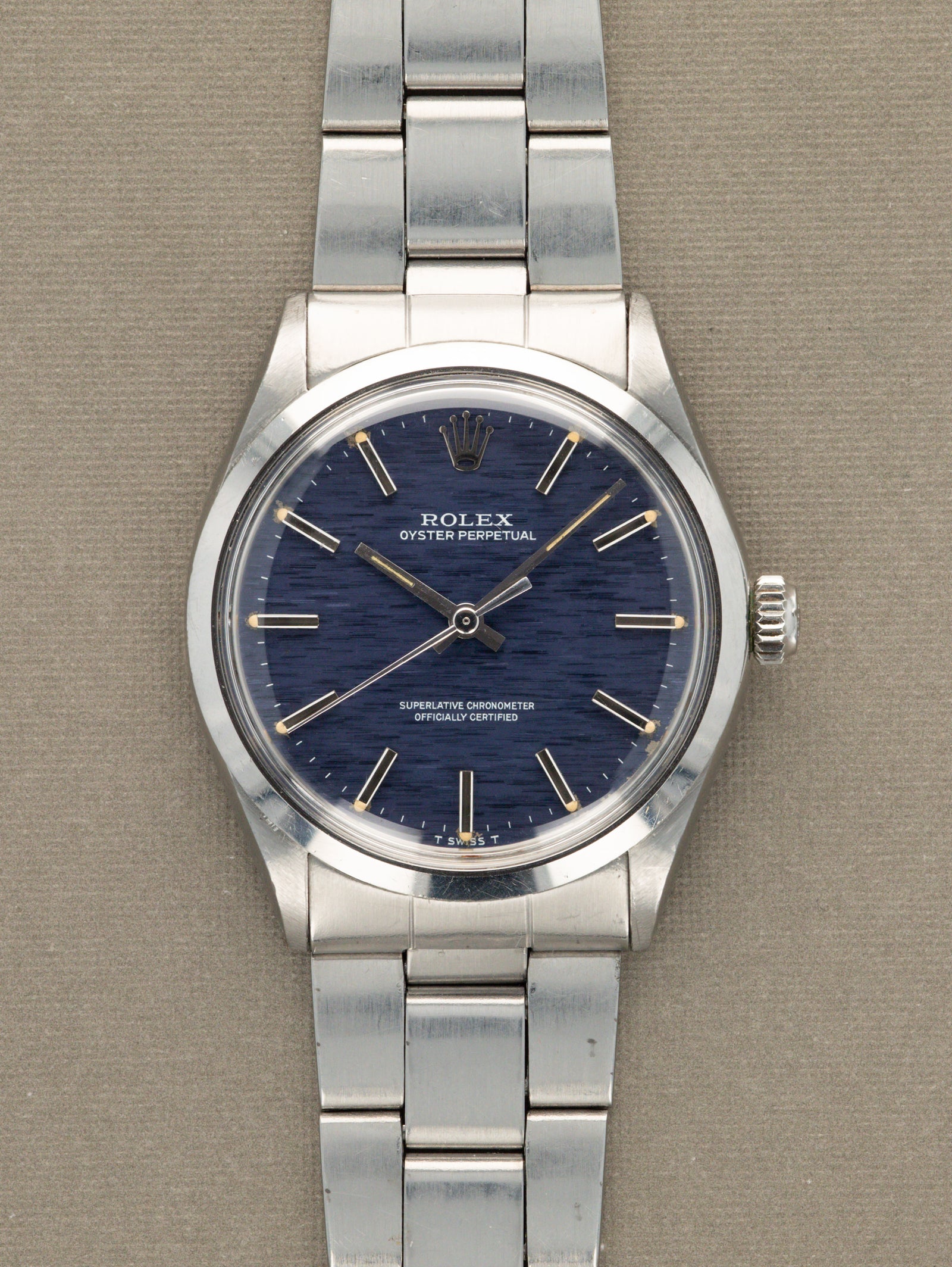 Rolex Oyster Perpetual Ref. 1002 - Blue 'Mosaic' Dial Unpolished