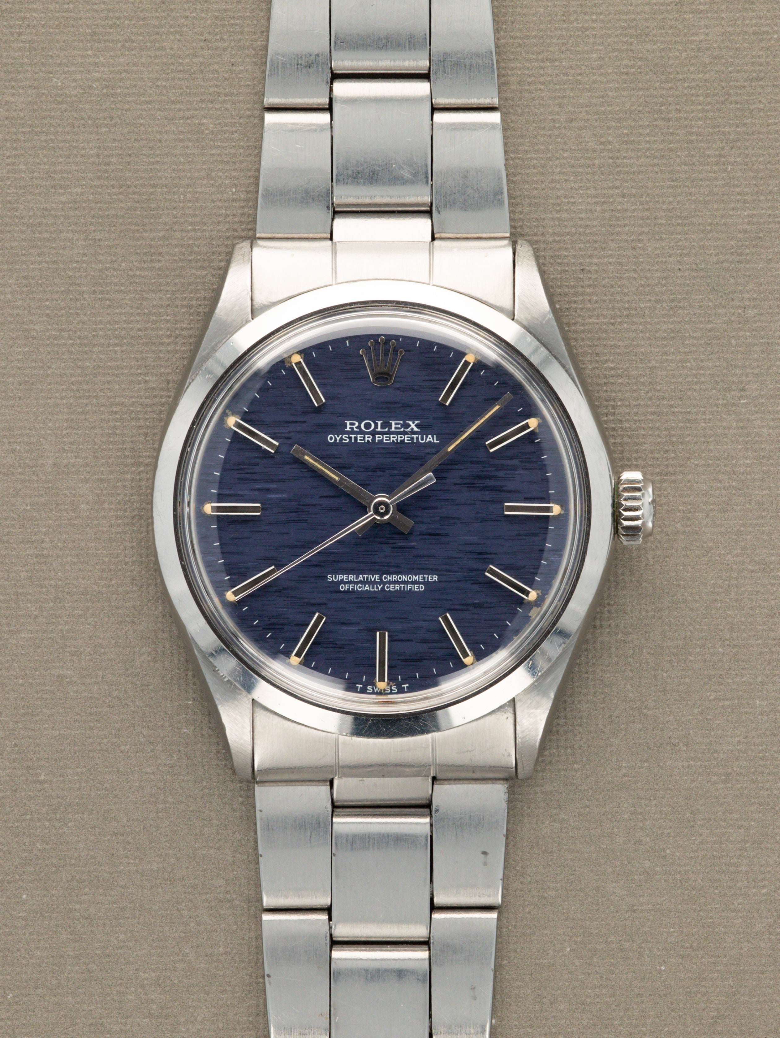 Rolex Oyster Perpetual Ref. 1002 - Blue 'Mosaic' Dial Unpolished