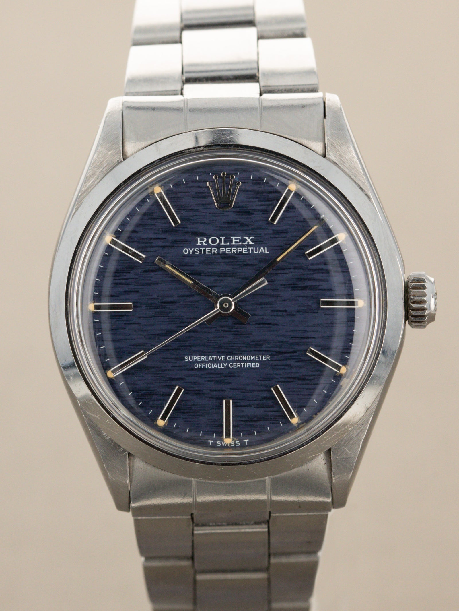 Rolex Oyster Perpetual Ref. 1002 - Blue 'Mosaic' Dial Unpolished
