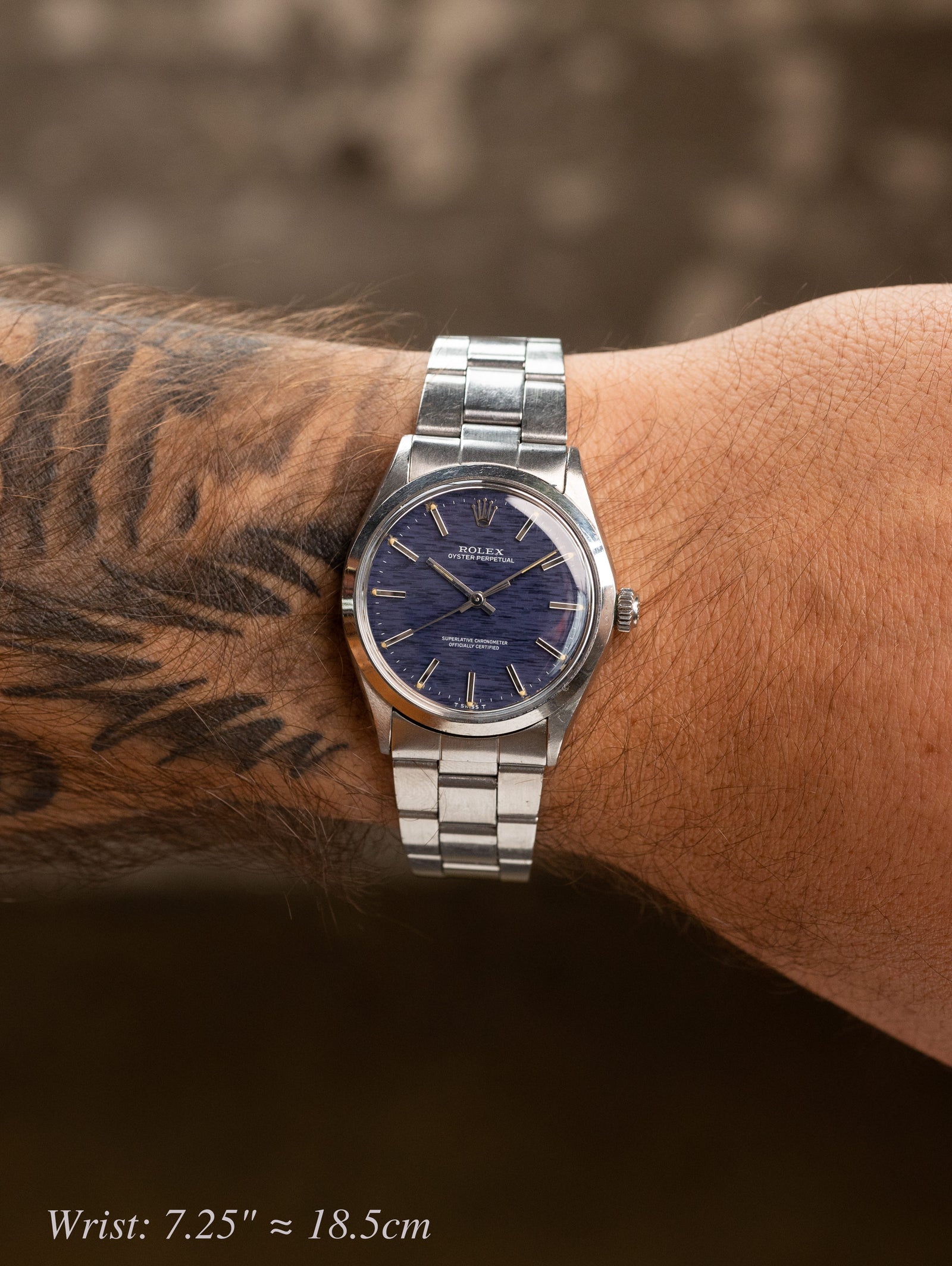 Rolex Oyster Perpetual Ref. 1002 - Blue 'Mosaic' Dial Unpolished