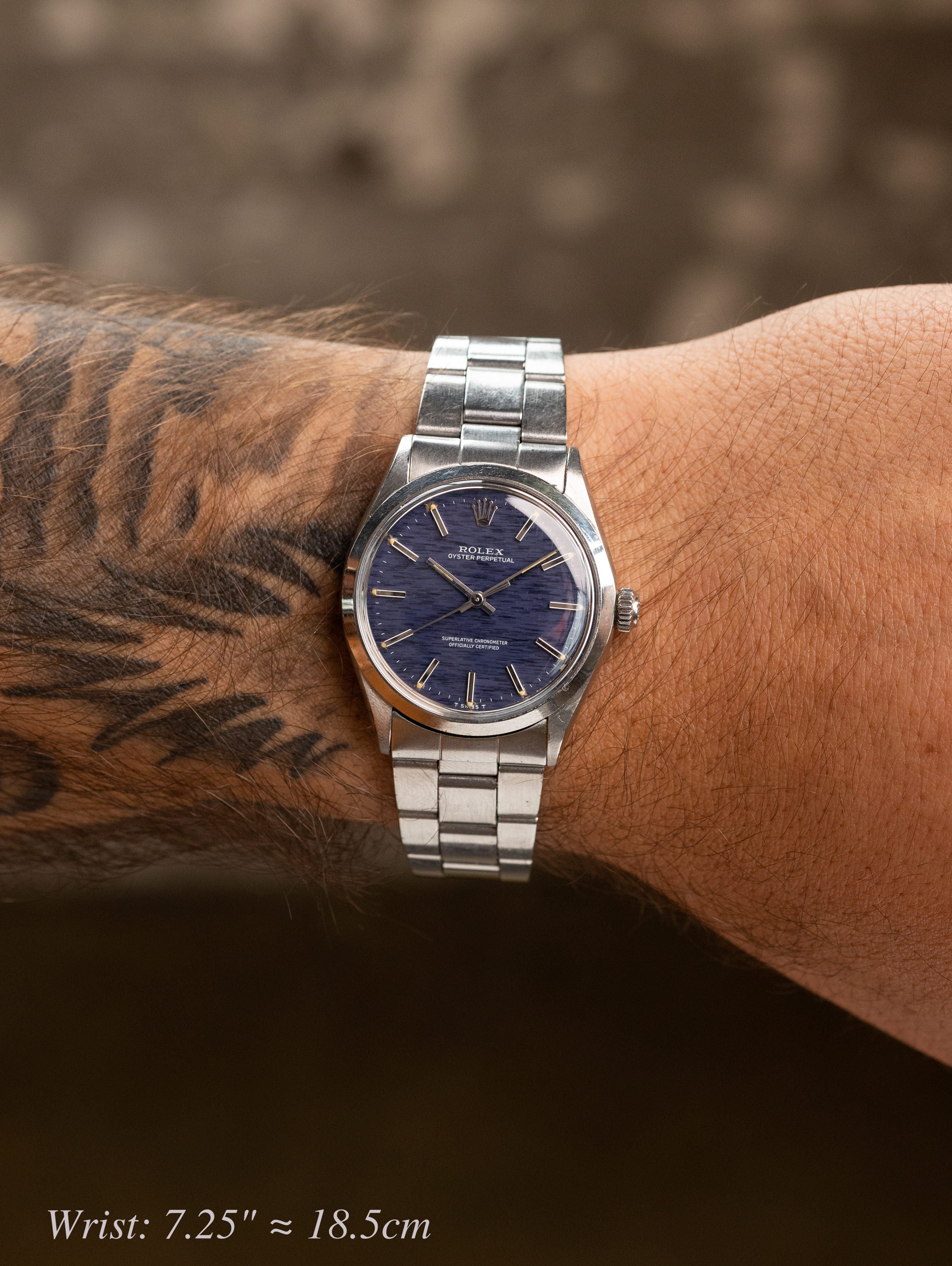 Rolex Oyster Perpetual Ref. 1002 - Blue 'Mosaic' Dial Unpolished