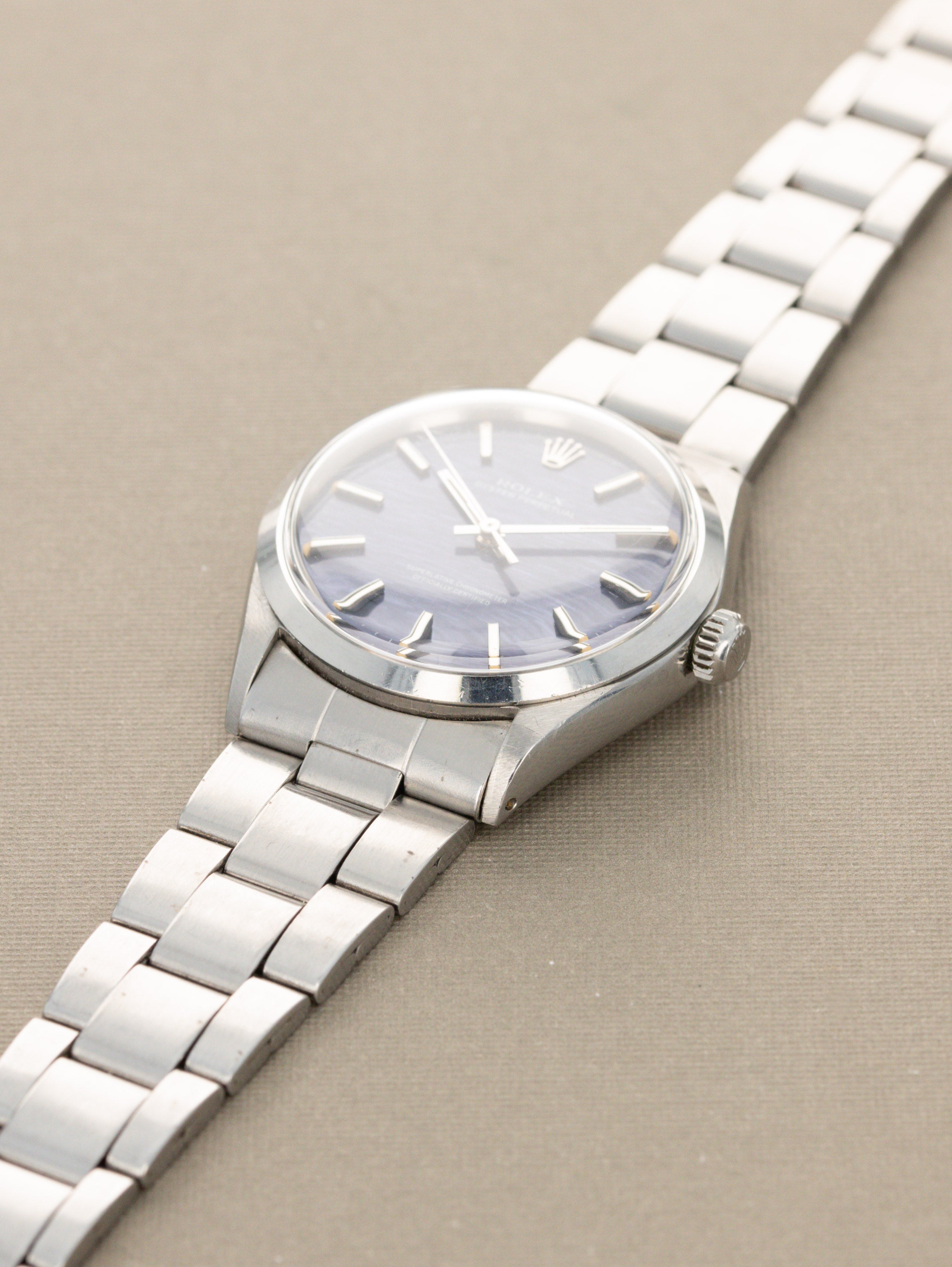 Rolex Oyster Perpetual Ref. 1002 - Blue 'Mosaic' Dial Unpolished