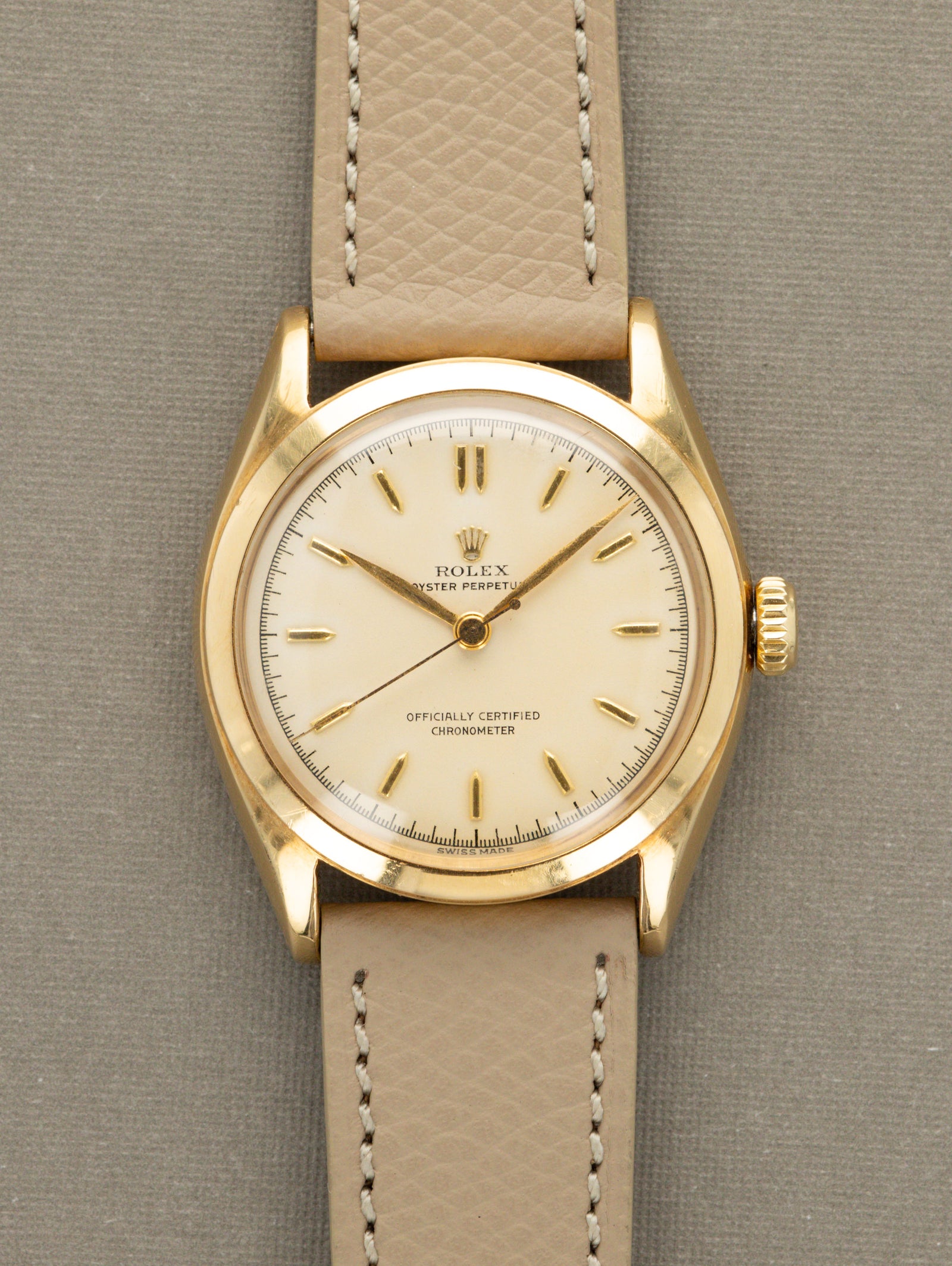 Rolex Oyster Perpetual Ref. 6084 - Non-Luminous 'Cream' Dial Unpolished