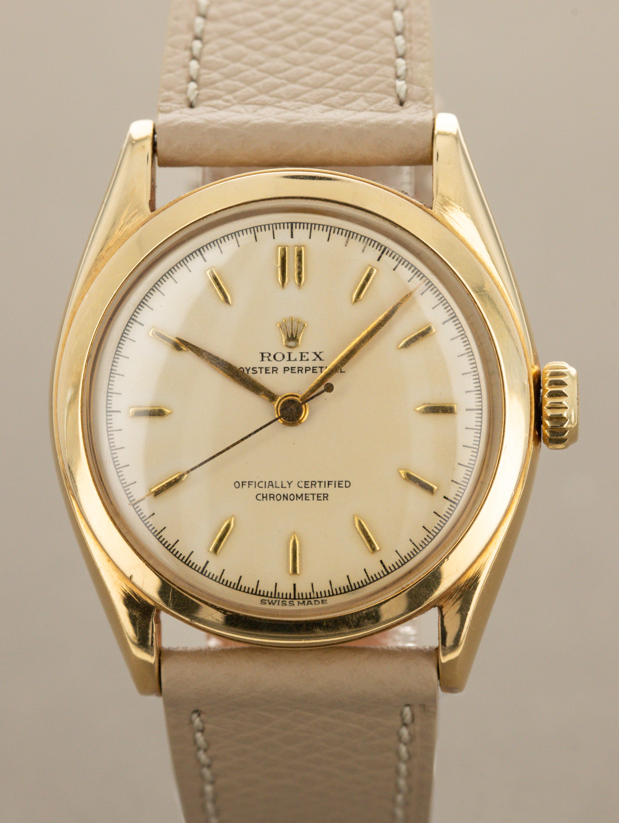 Rolex Oyster Perpetual Ref. 6084 - Non-Luminous 'Cream' Dial Unpolished