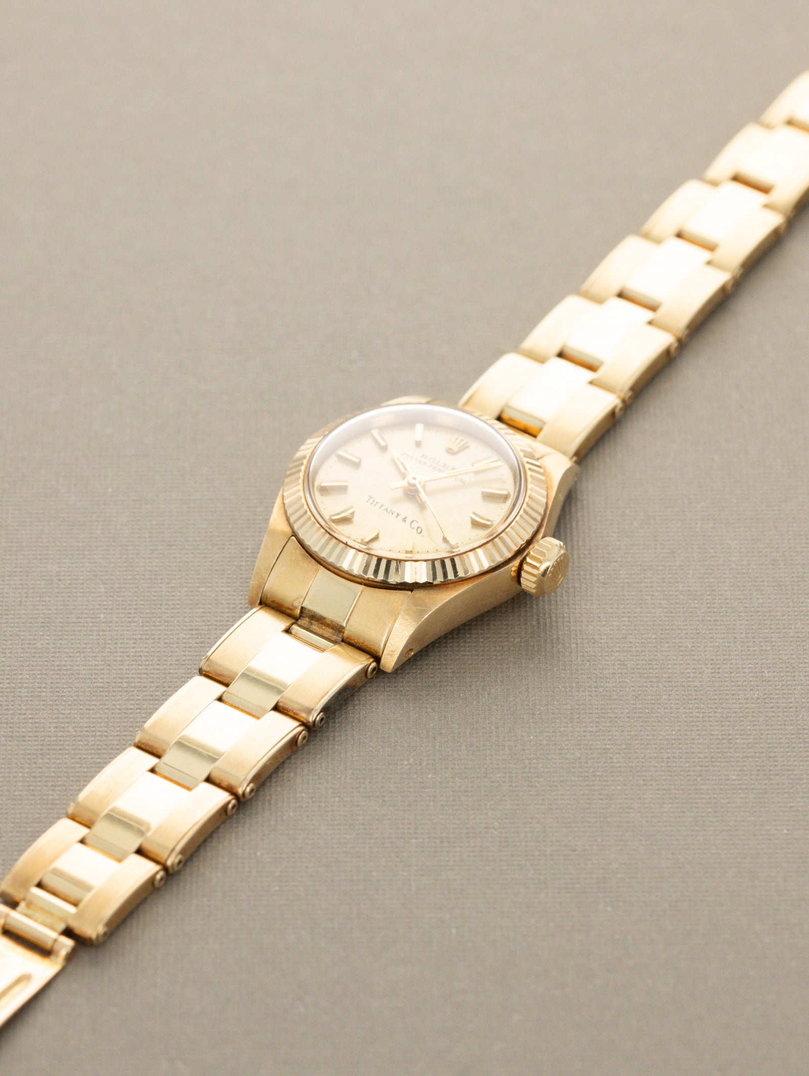 Rolex Oyster Perpetual Ref. 6719 'Tiffany & Co.' - Sunburst Champagne Dial Unpolished