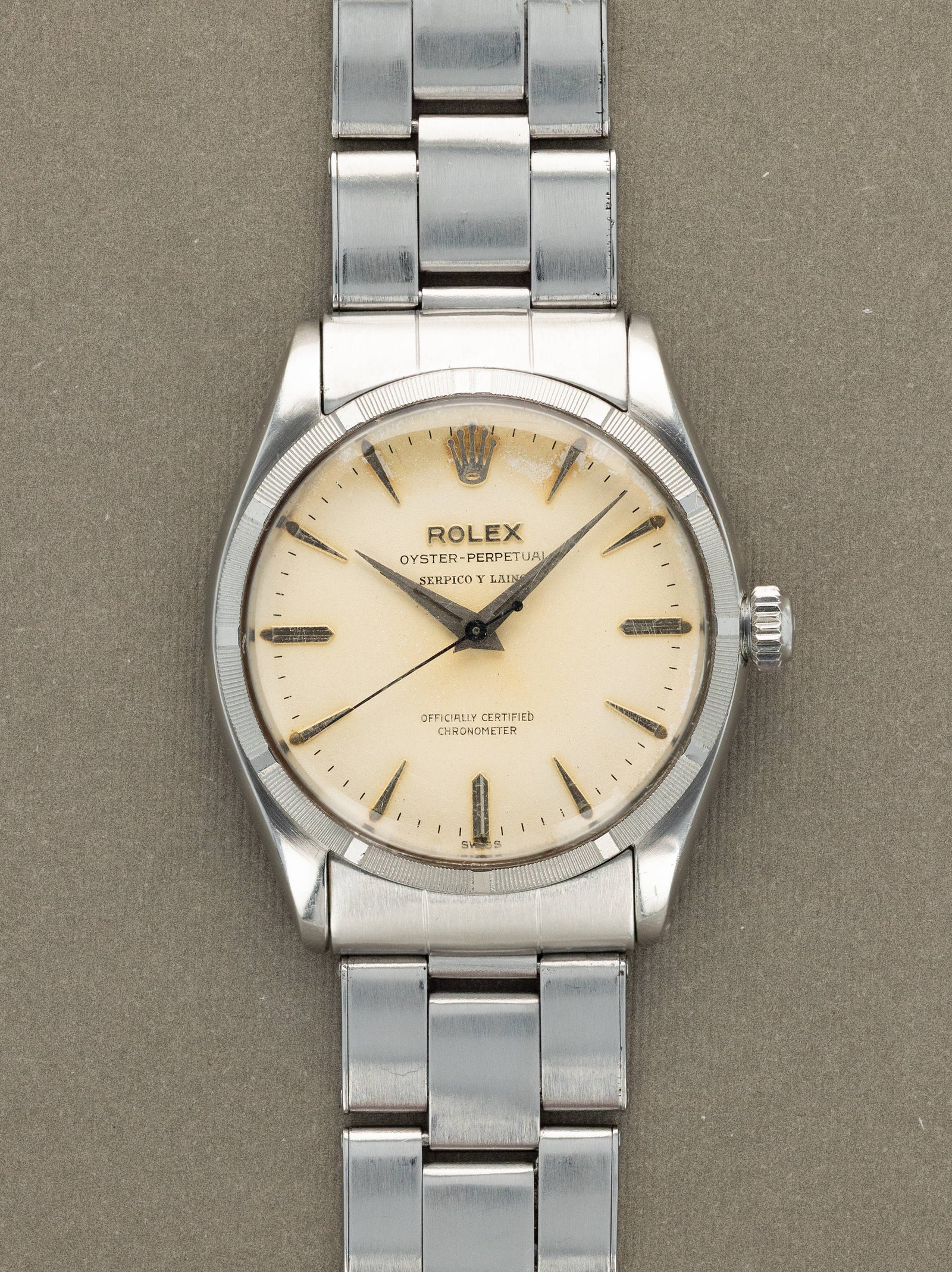 Rolex Oyster Perpetual Ref. 6565 - 'Serpico Y Laino' w/ Cream Patina Dial