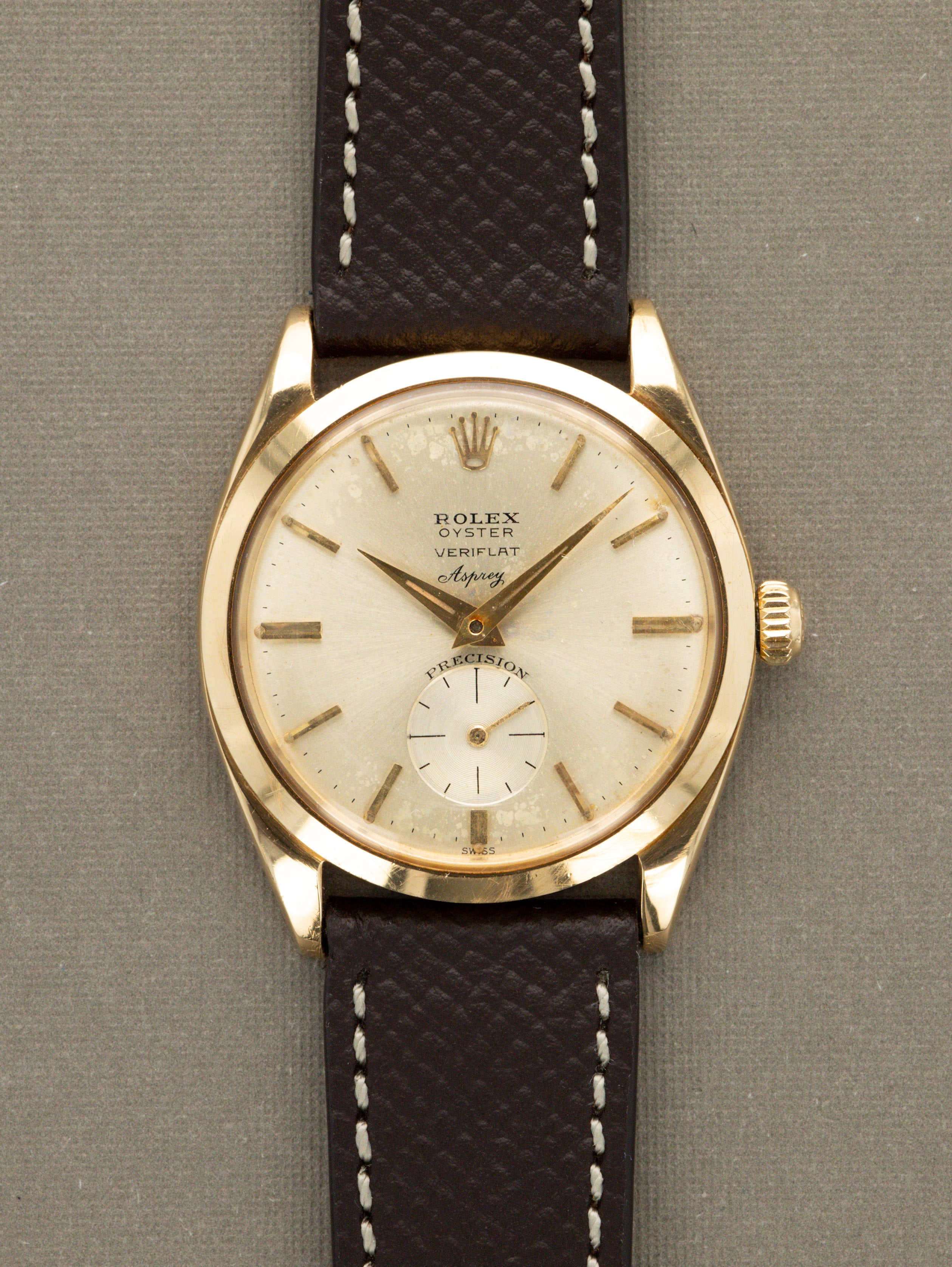 Rolex Oyster Precision Ref. 6512 'Veriflat' - Sunburst Silver 'Asprey' Dial