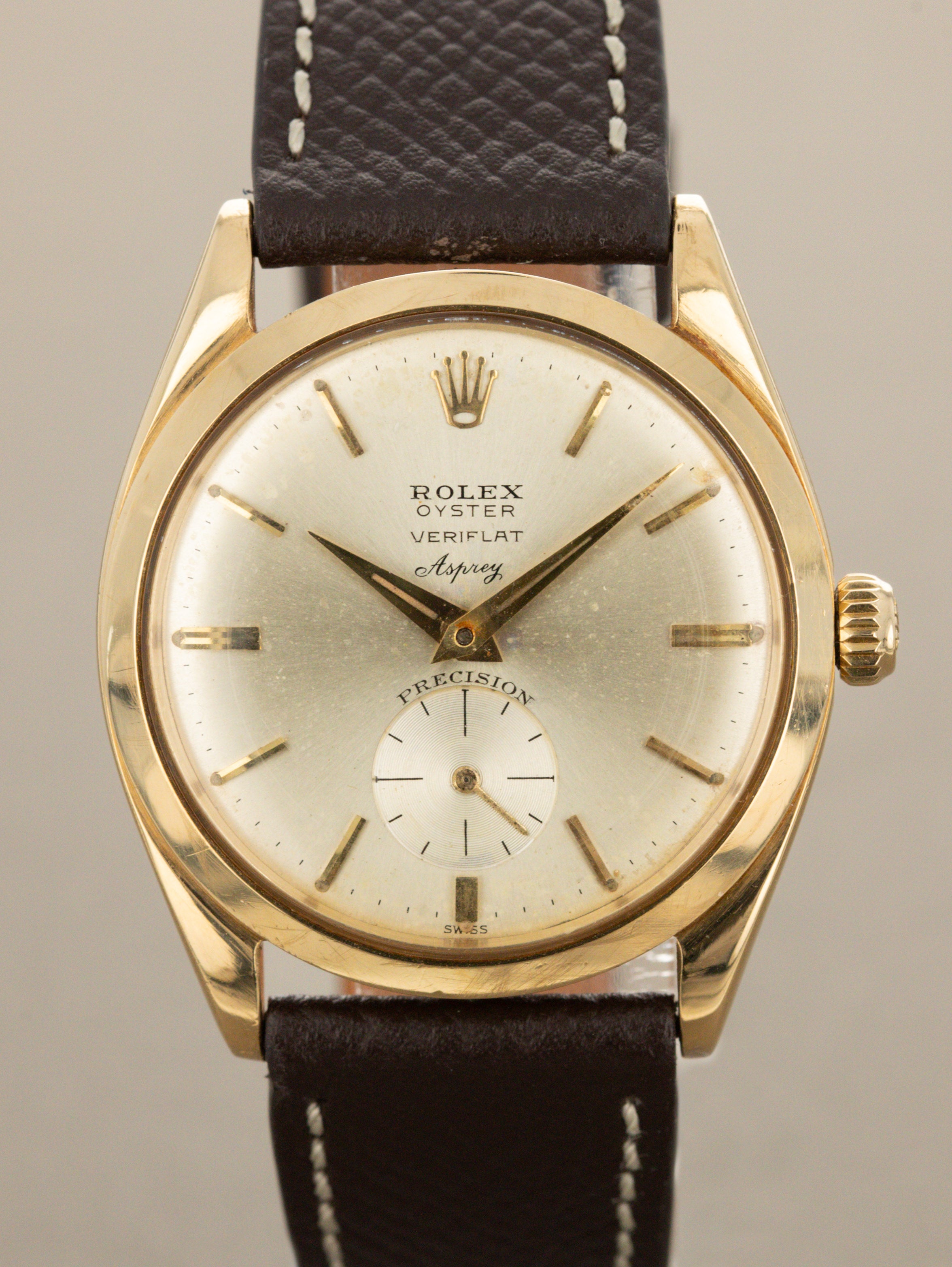 Rolex Oyster Precision Ref. 6512 'Veriflat' - Sunburst Silver 'Asprey' Dial
