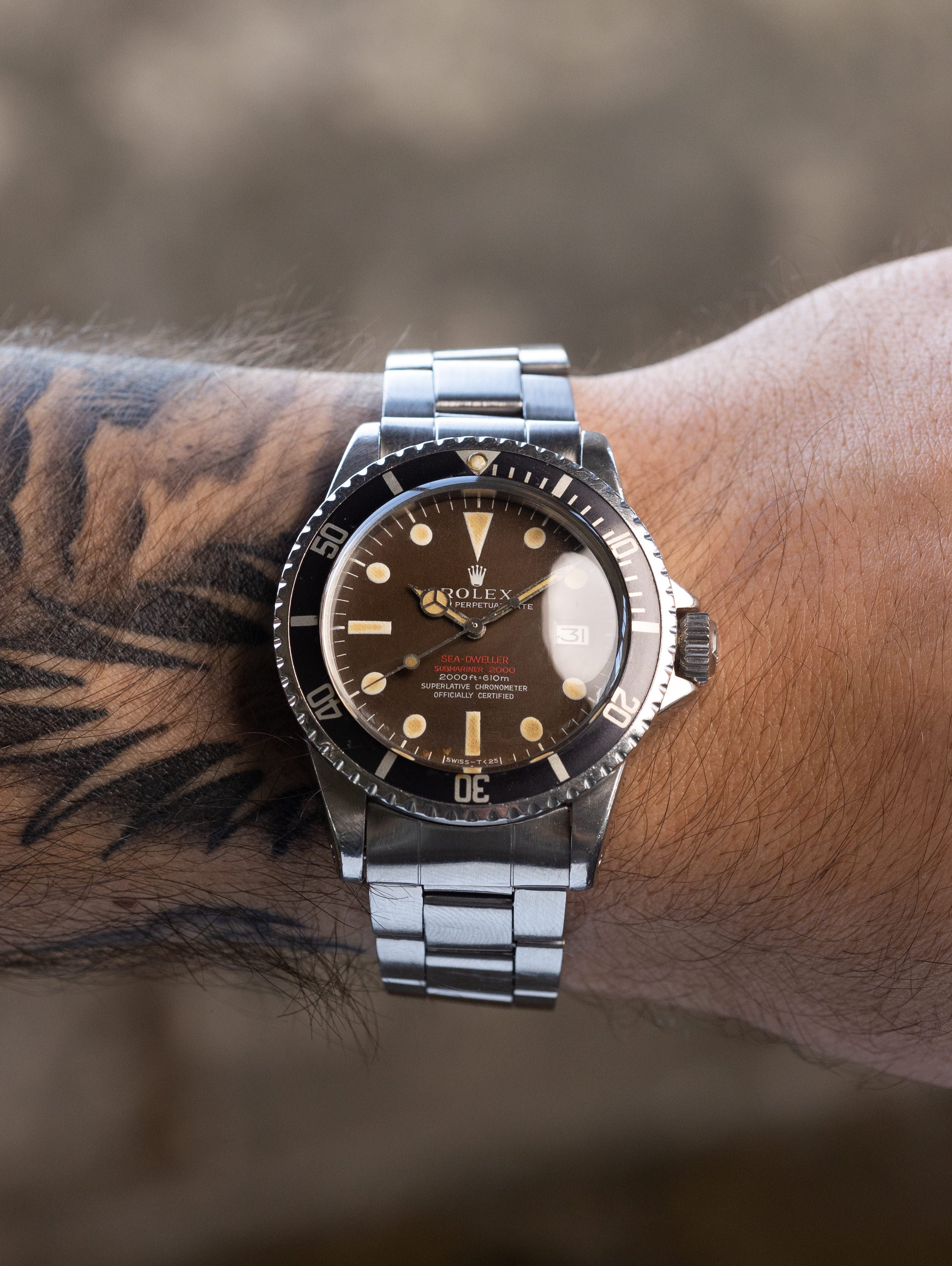 Rolex Sea-Dweller Ref. 1665 - 'Double Red' MK2 'Tropical' Dial 'Thin Case'