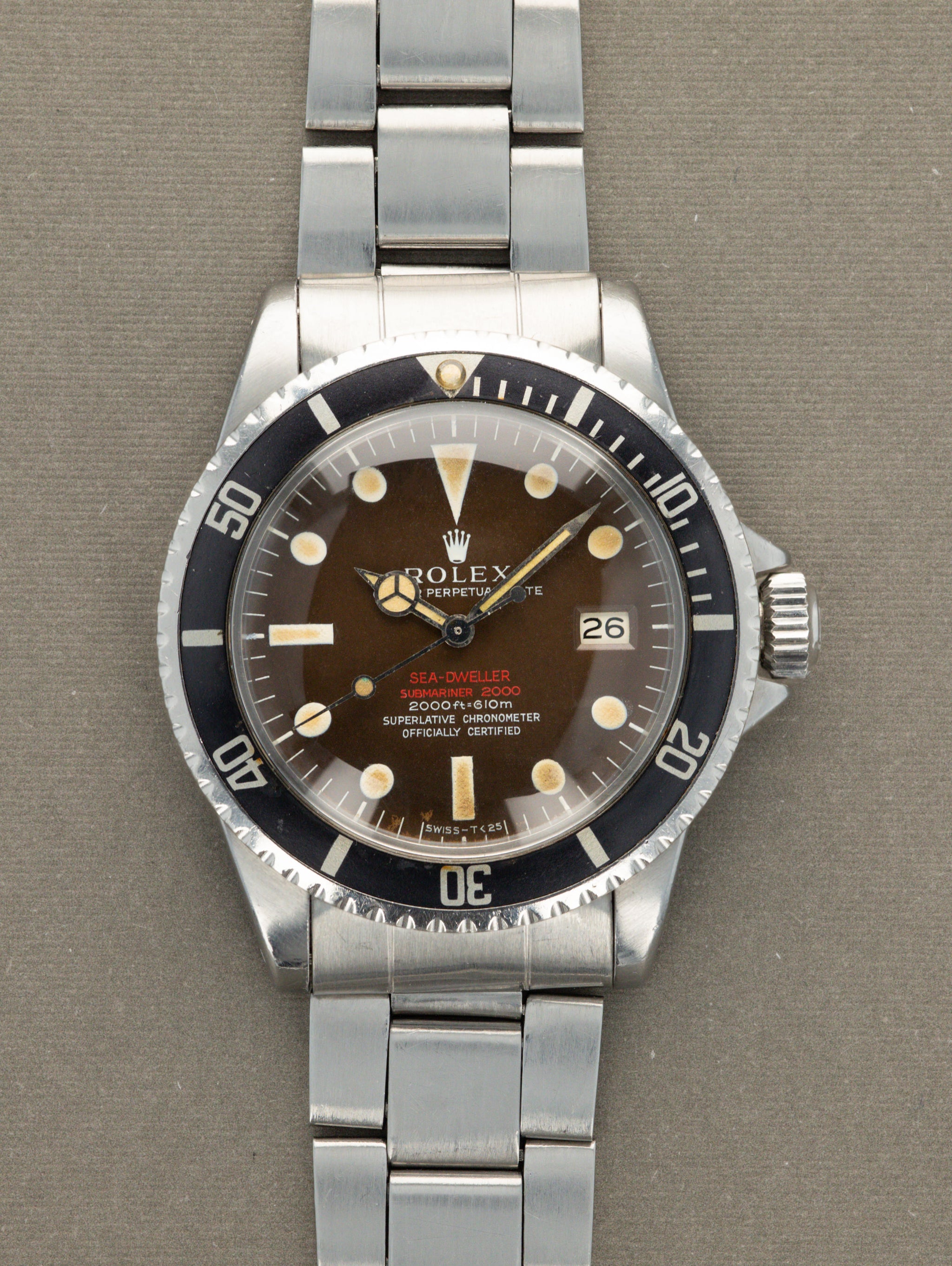 Rolex Sea-Dweller 1665 'Double Red' MK2 'Tropical' Dial 'Thin Case'