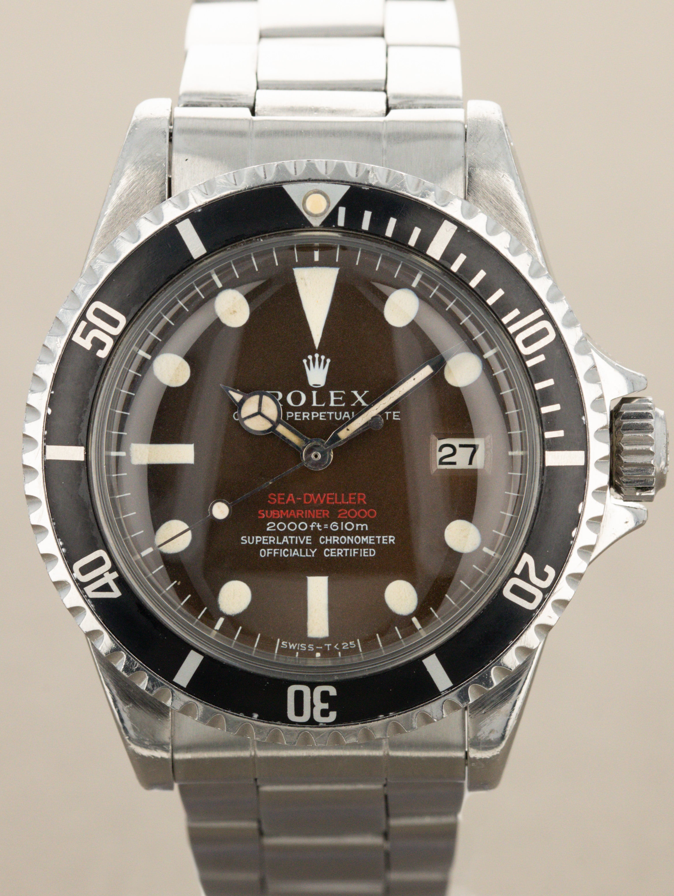 Rolex Sea-Dweller Ref. 1665 'Double Red' - Patent Pending 'Thin Case' With 'Tropical' Dial
